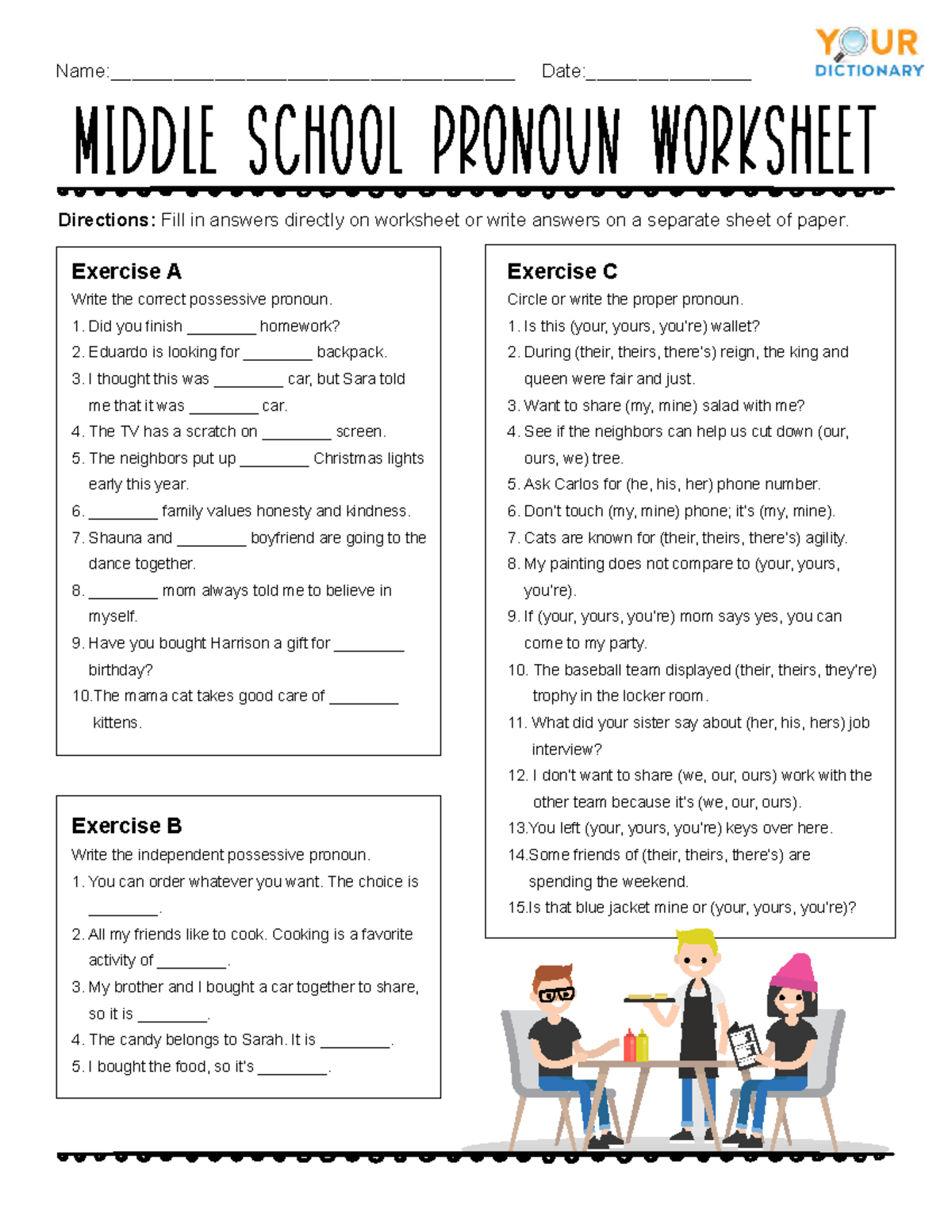 middle-school-pronoun-worksheet-name