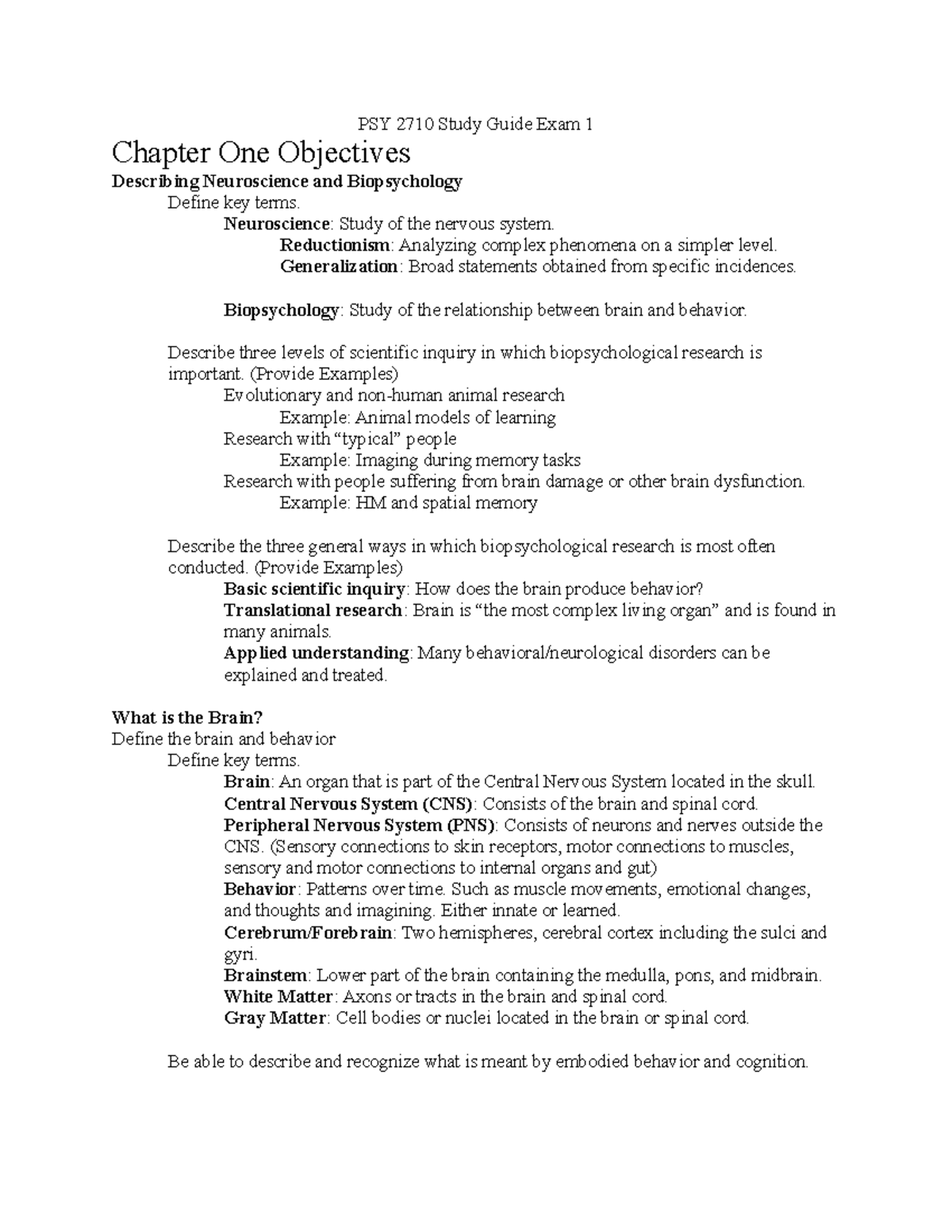 Cognition And Behavior White Matter >> Sg 4 Study Material For Exams In James Taylors Class Psy Cognition And Behavior White Matter >> Sg 4 Study Material For Exams In James Taylors Class Psy