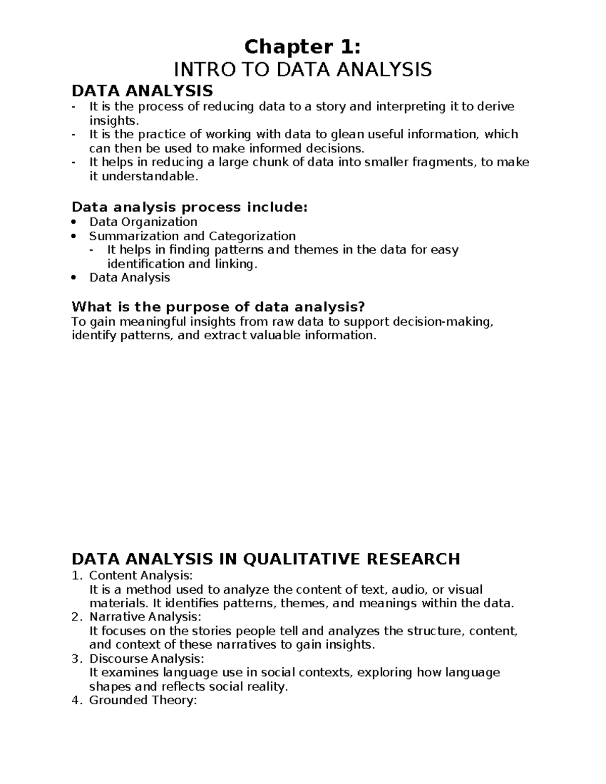 Chapter 1 - Data Analysis - Chapter 1: INTRO TO DATA ANALYSIS DATA ...
