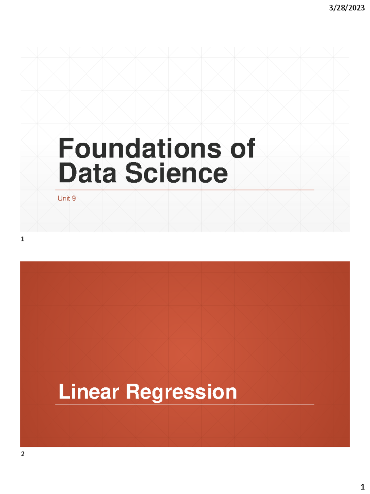 Foundations Of Data Science Unit 9 Regression Foundations Of Data Science Unit 9 Linear 2552