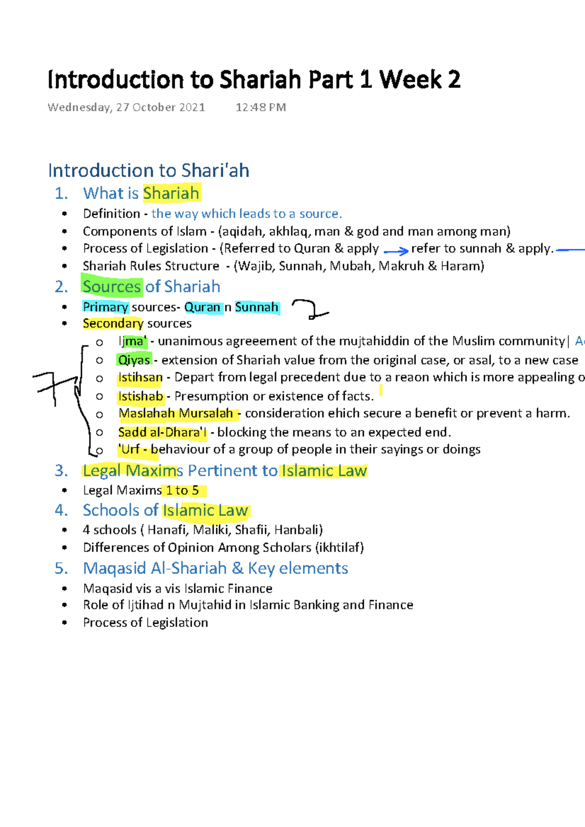 Introduction To Shariah Part 1 Week 2-1 - Introduction To Shari'ah 1 ...