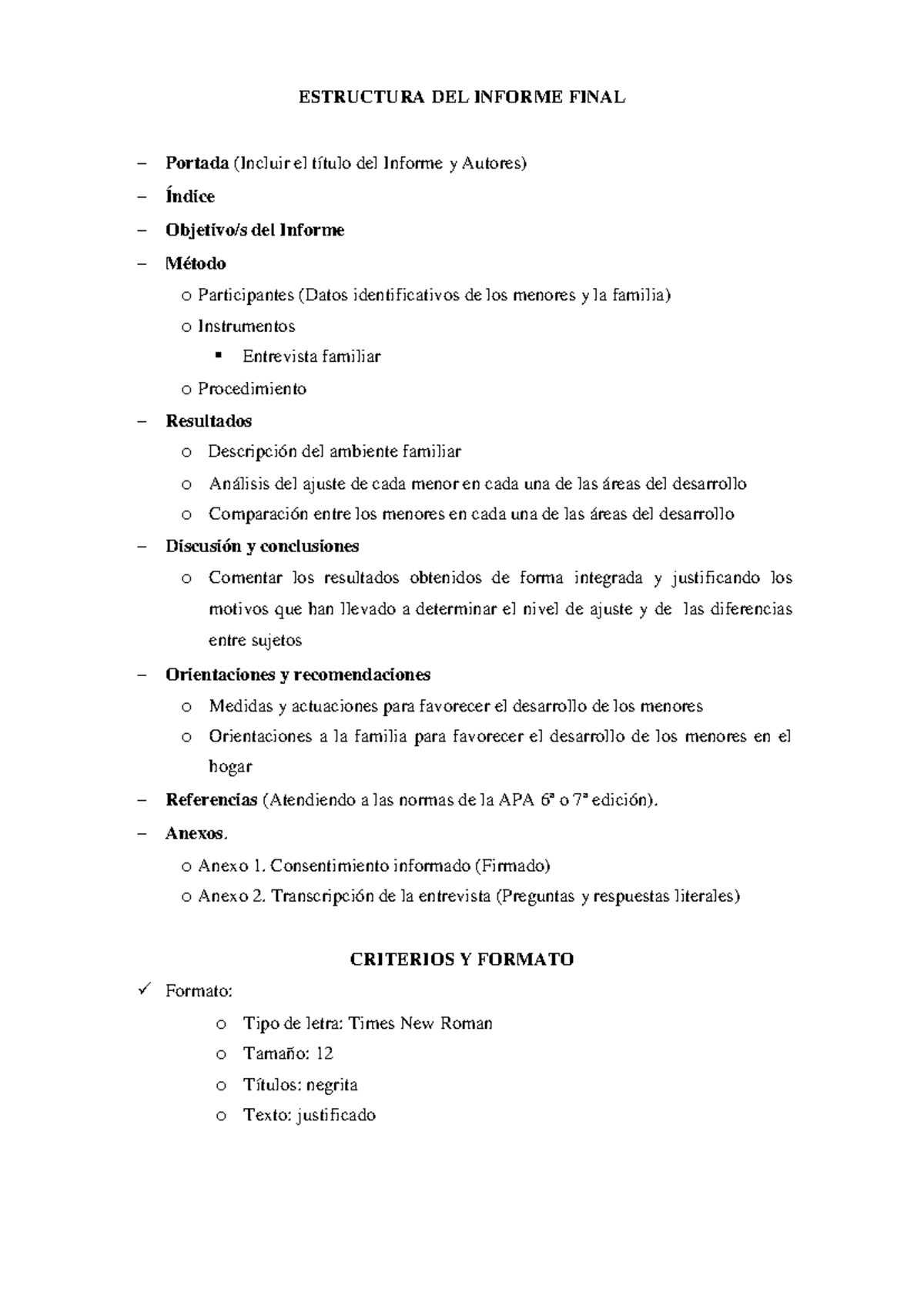 Nuevo 22 23 Estructura Del Informe Final 1 Estructura Del Informe Final − Portada Incluir 8490