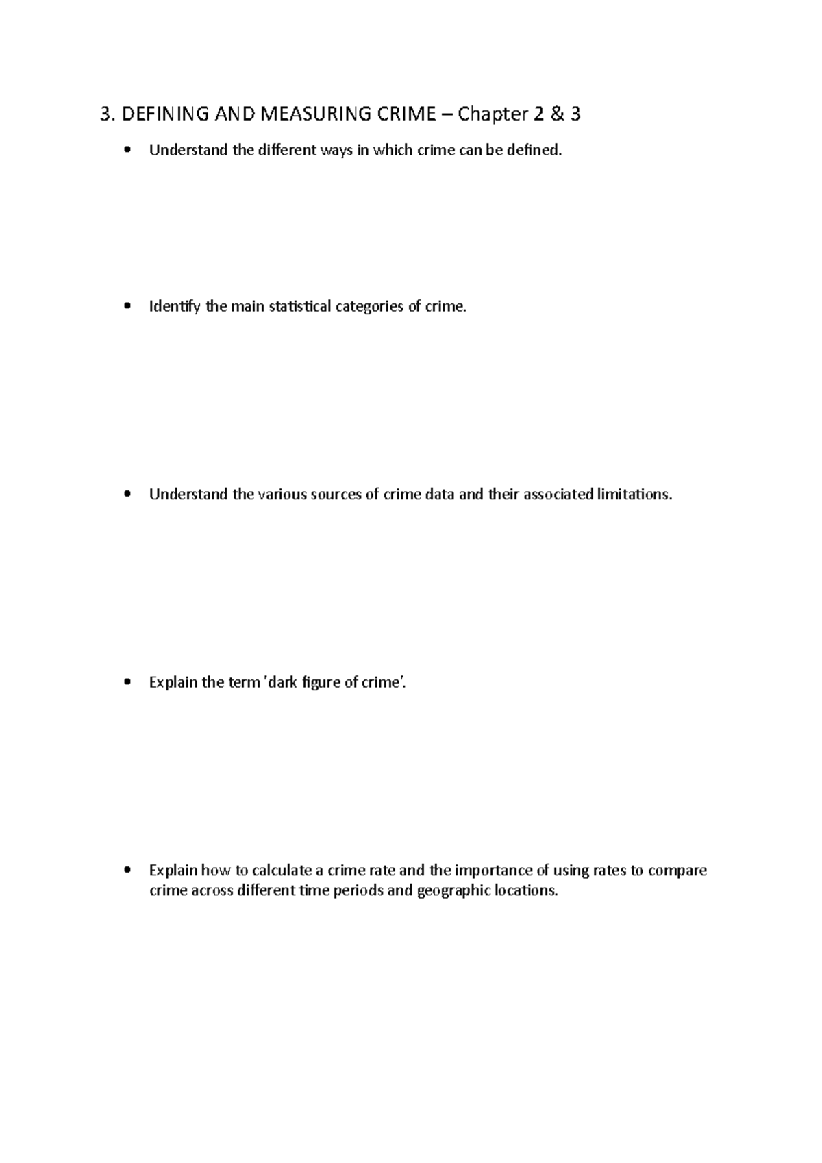 Defining and measuring crime - 3. DEFINING AND MEASURING CRIME ...
