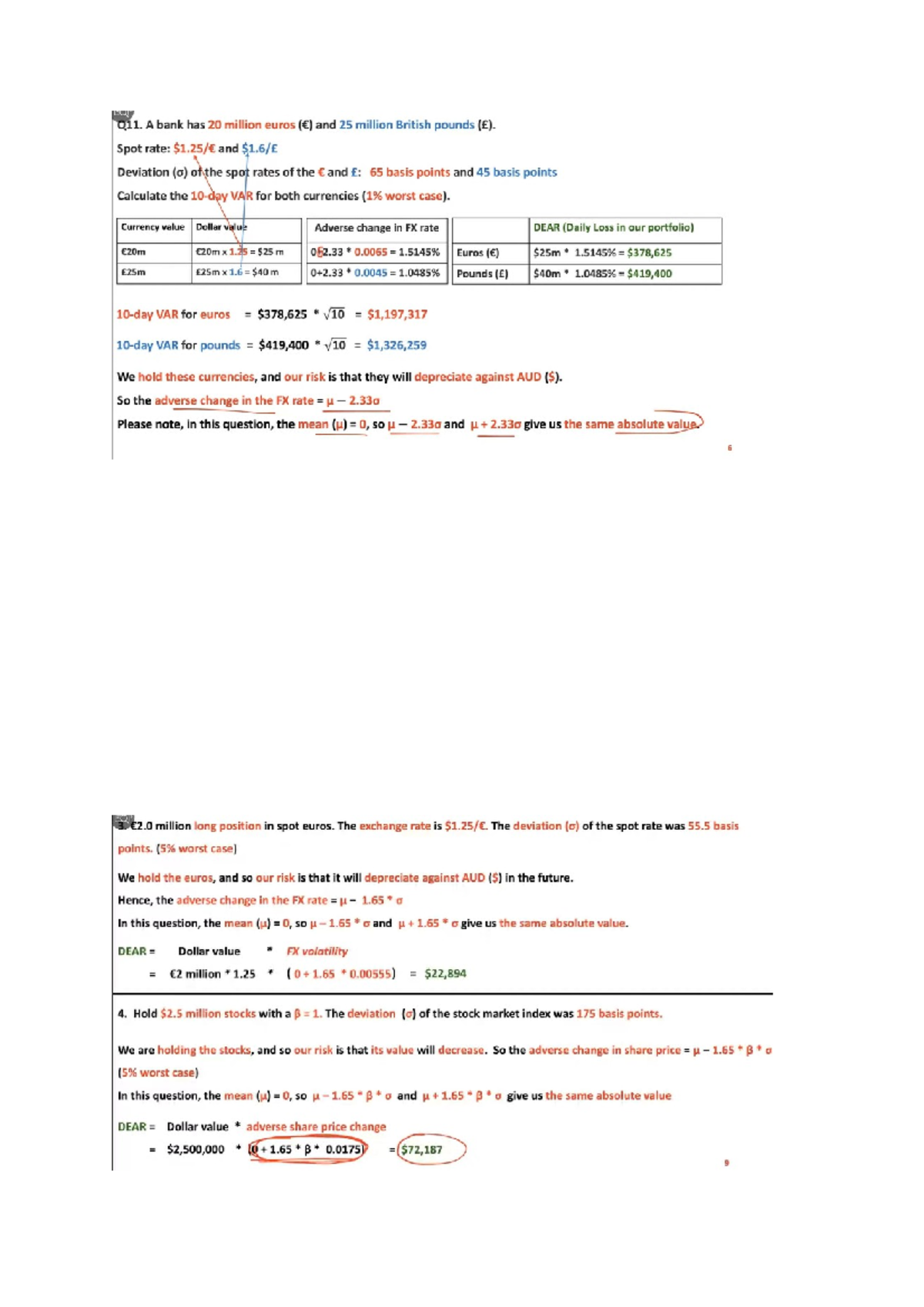 Fins notes from term 3 2021 - FINS4776 - Studocu