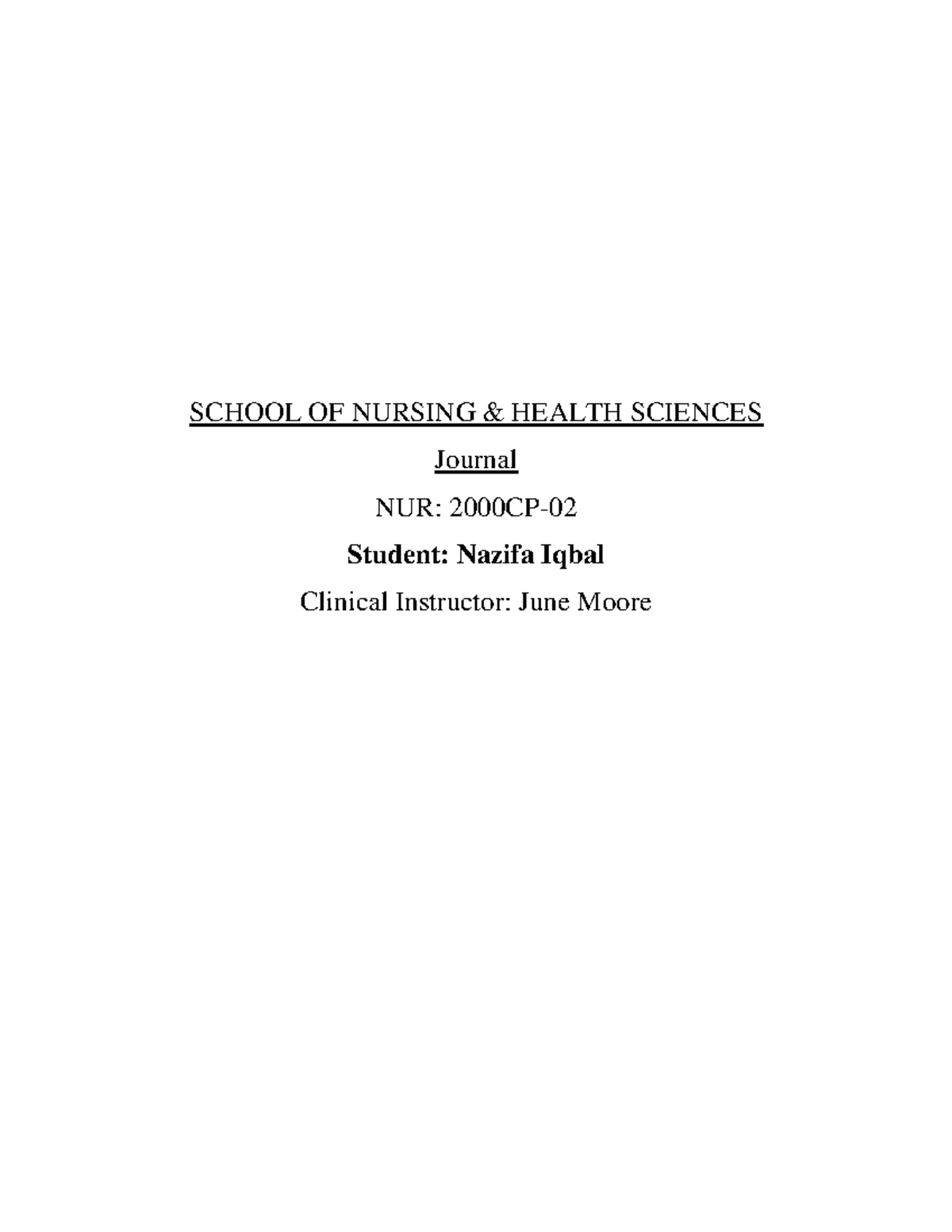 Journal Pediatric Clinical SCHOOL OF NURSING HEALTH SCIENCES   Thumb 1200 1553 