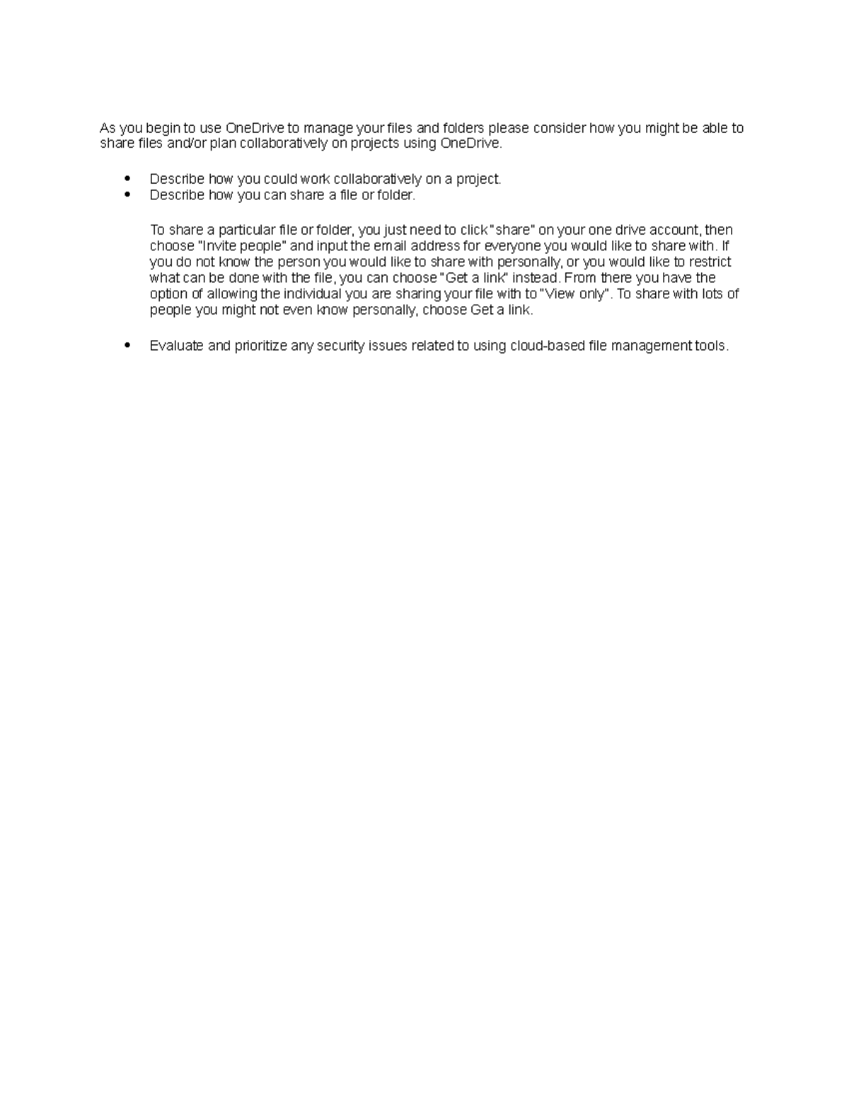 it133-unit-2-discussion-as-you-begin-to-use-onedrive-to-manage-your