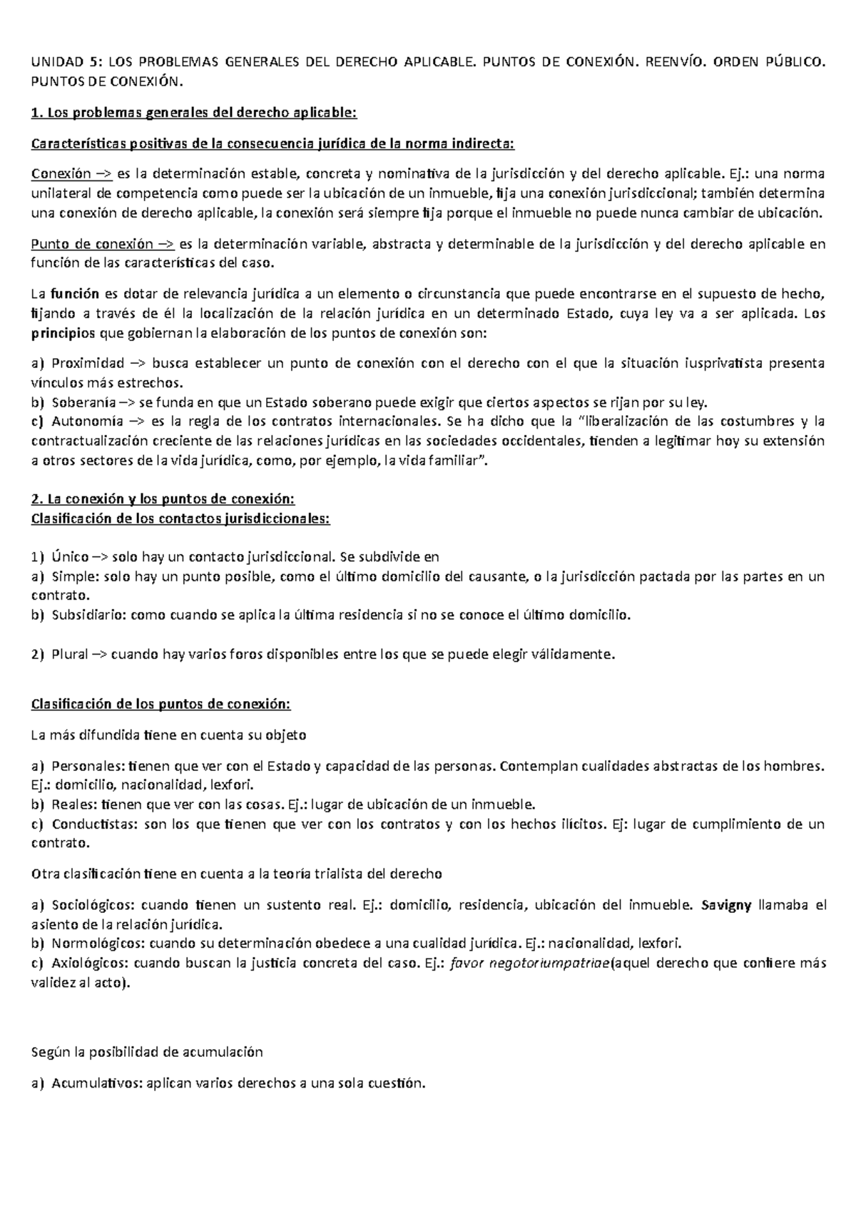 Derecho internacional privado Unidad 5 - UNIDAD 5: LOS PROBLEMAS ...