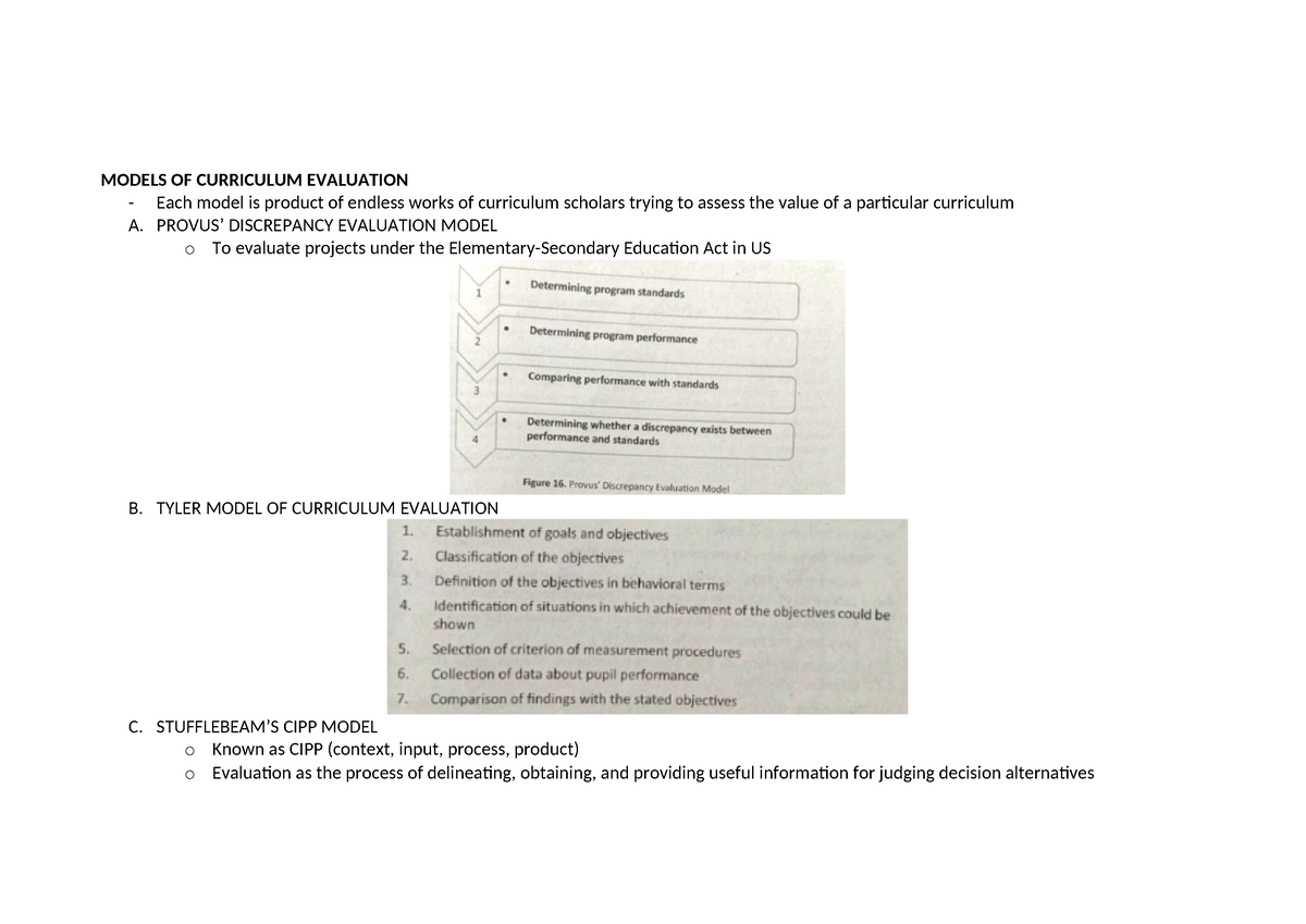 models-of-curriculum-evaluation-models-of-curriculum-evaluation-each