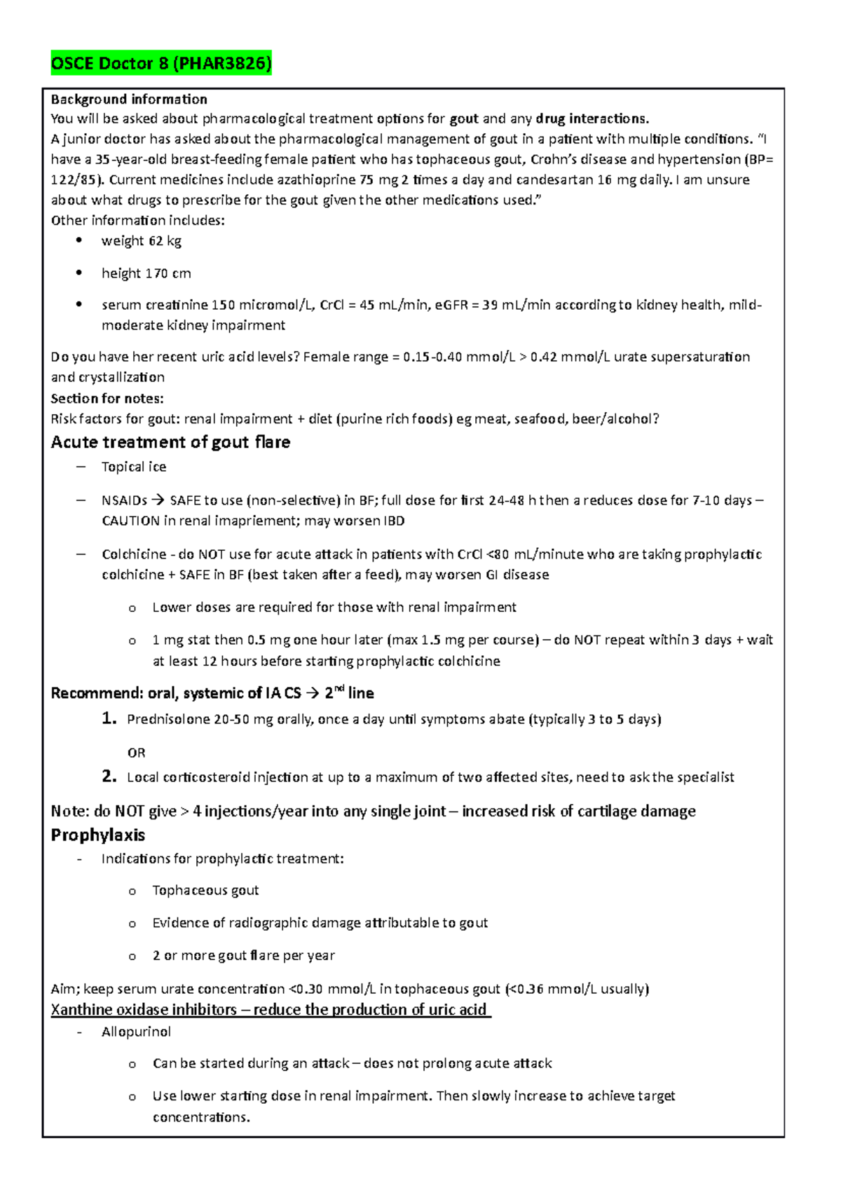 OSCE Doctor Case 8 - resources to prepare for osce - OSCE Doctor 8 ...