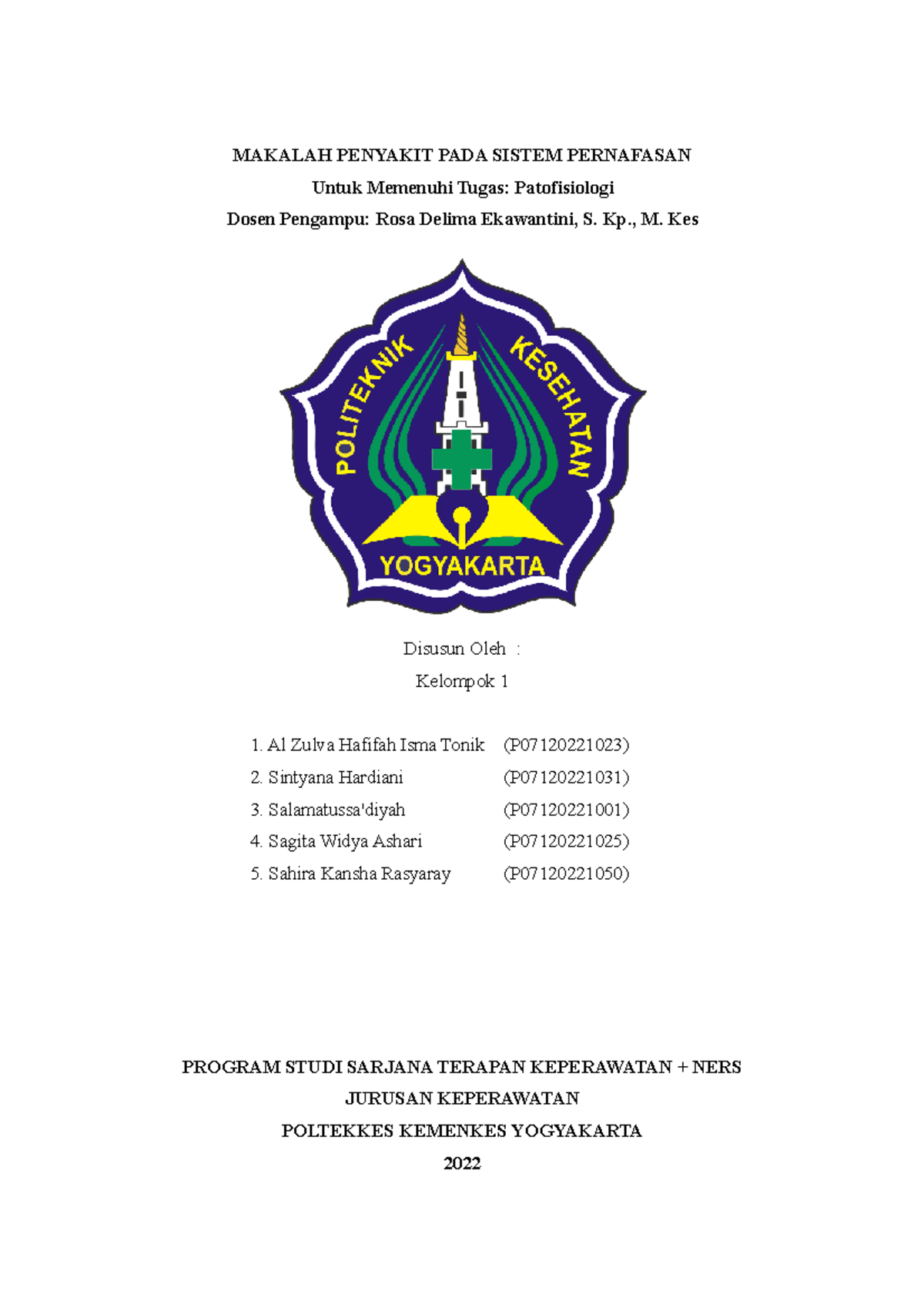 Patofisiologi Sistem Pernafasan. ) - MAKALAH PENYAKIT PADA SISTEM ...