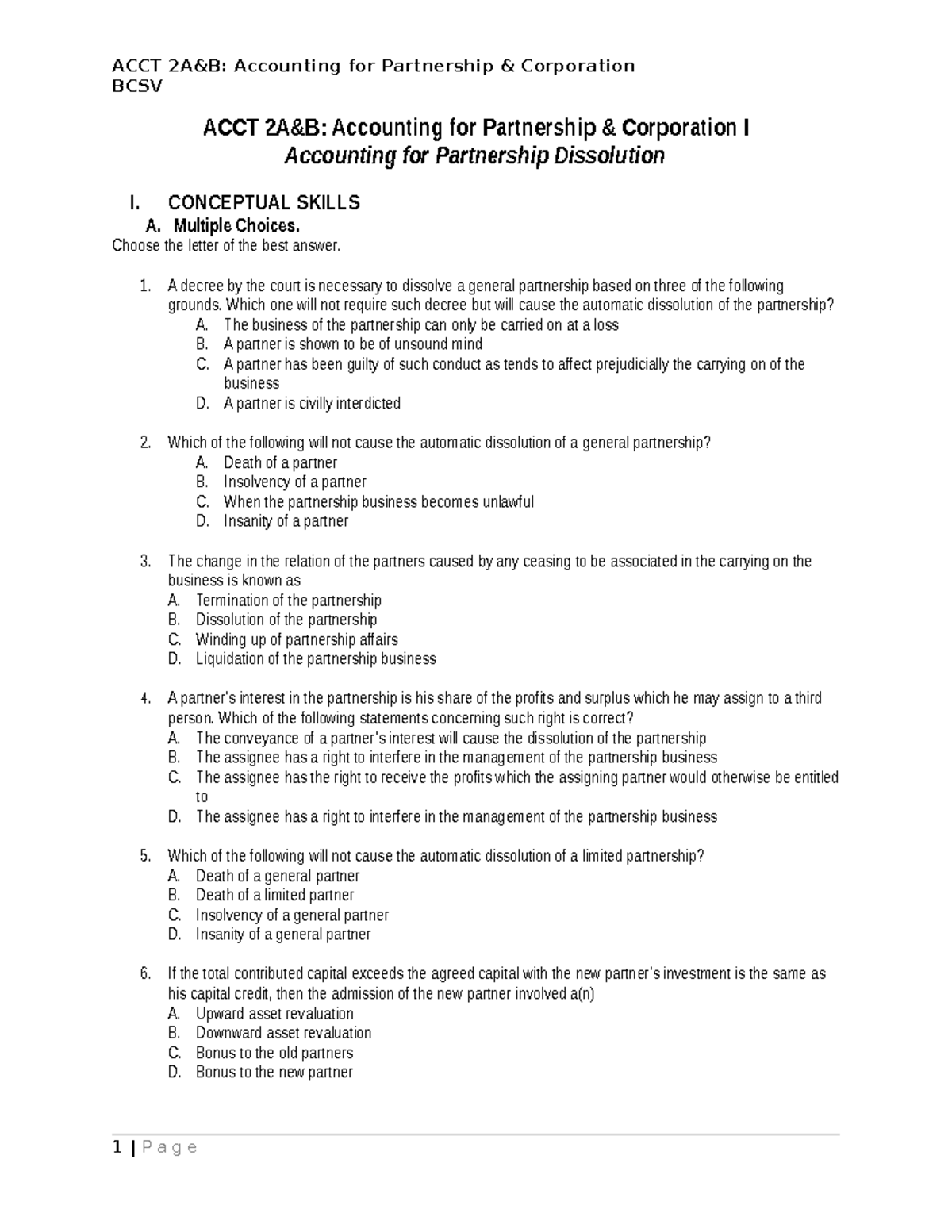 Accounting Answers Part 1 Solution And Manual - BCSV ACCT 2A&B ...