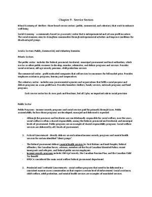 Social Welfare Chapter 1-4 Notes - Chapter 1 Social Welfare The ...