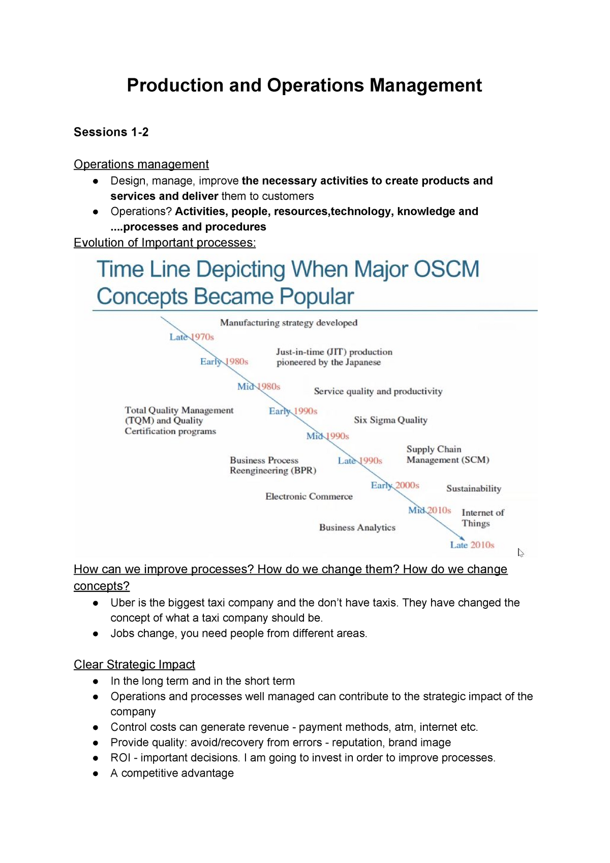 production and operations management assignment