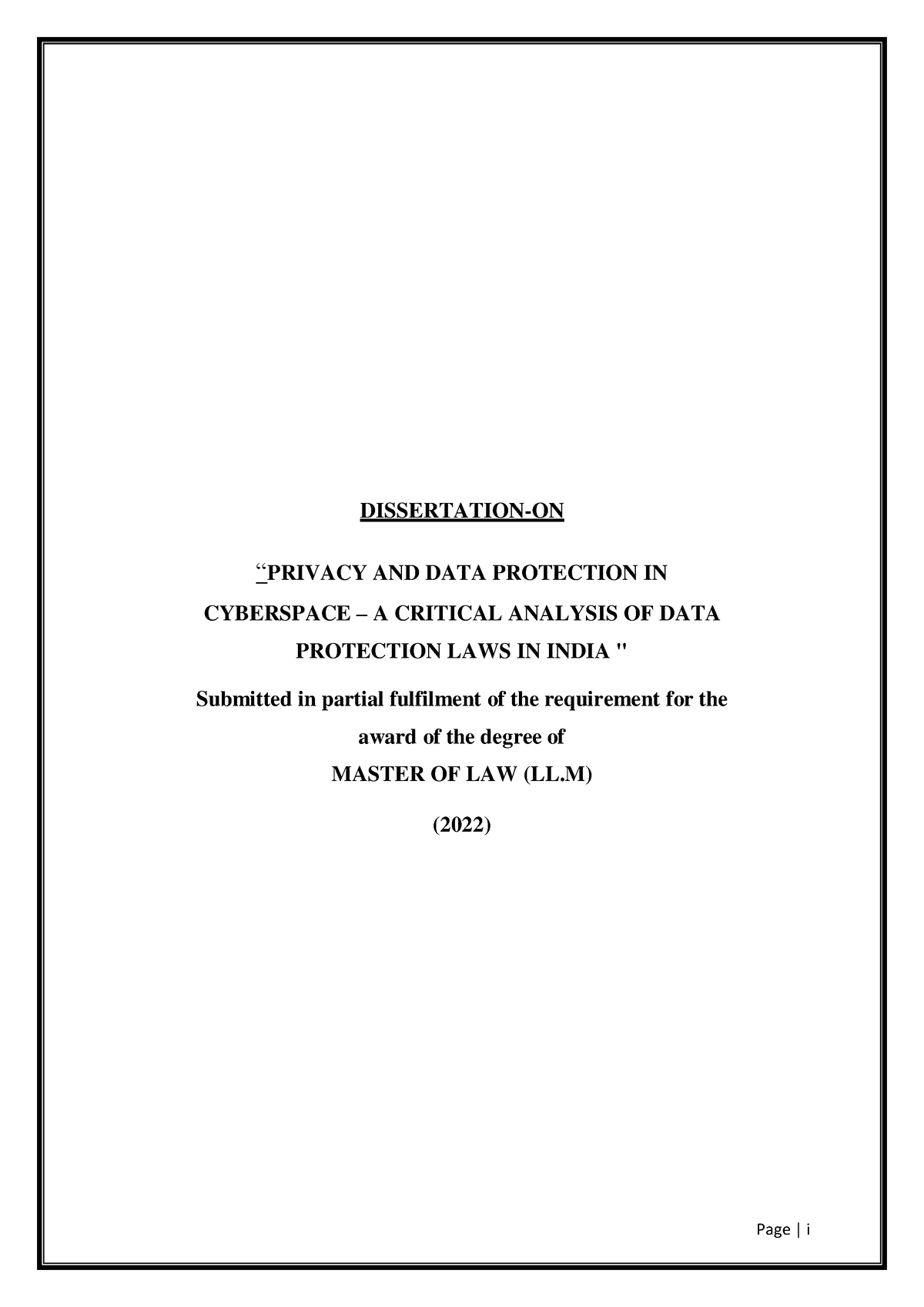 dissertation on data protection