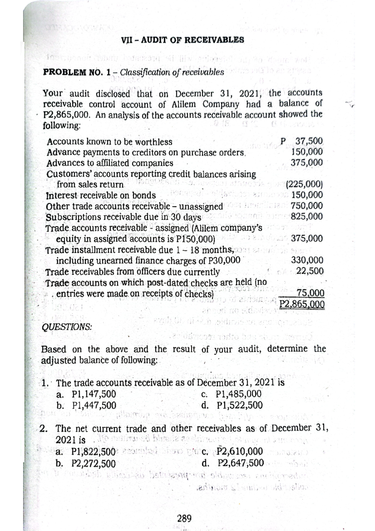 ARClassification ARCLASSIFICATIONS Financial Accounting and