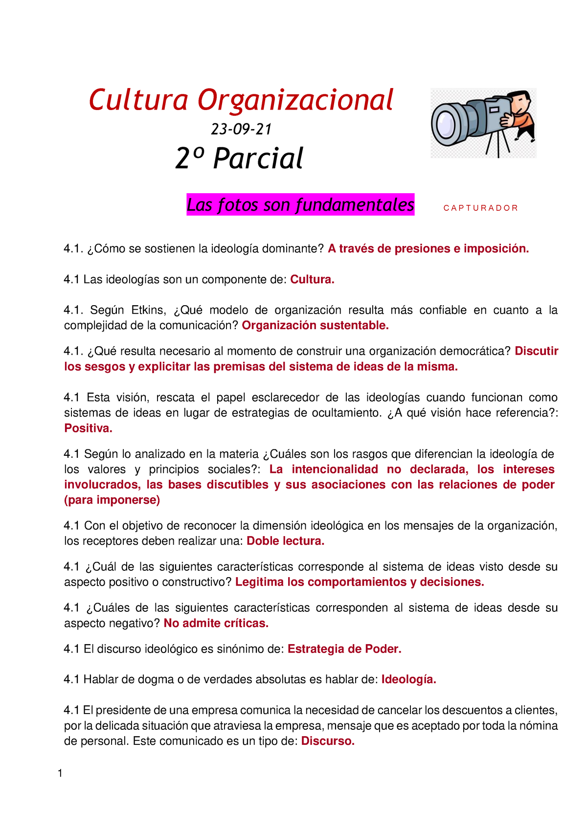 23-09-21- Cultura Organizacional 2do. Parcial - Cultura Organizacional ...