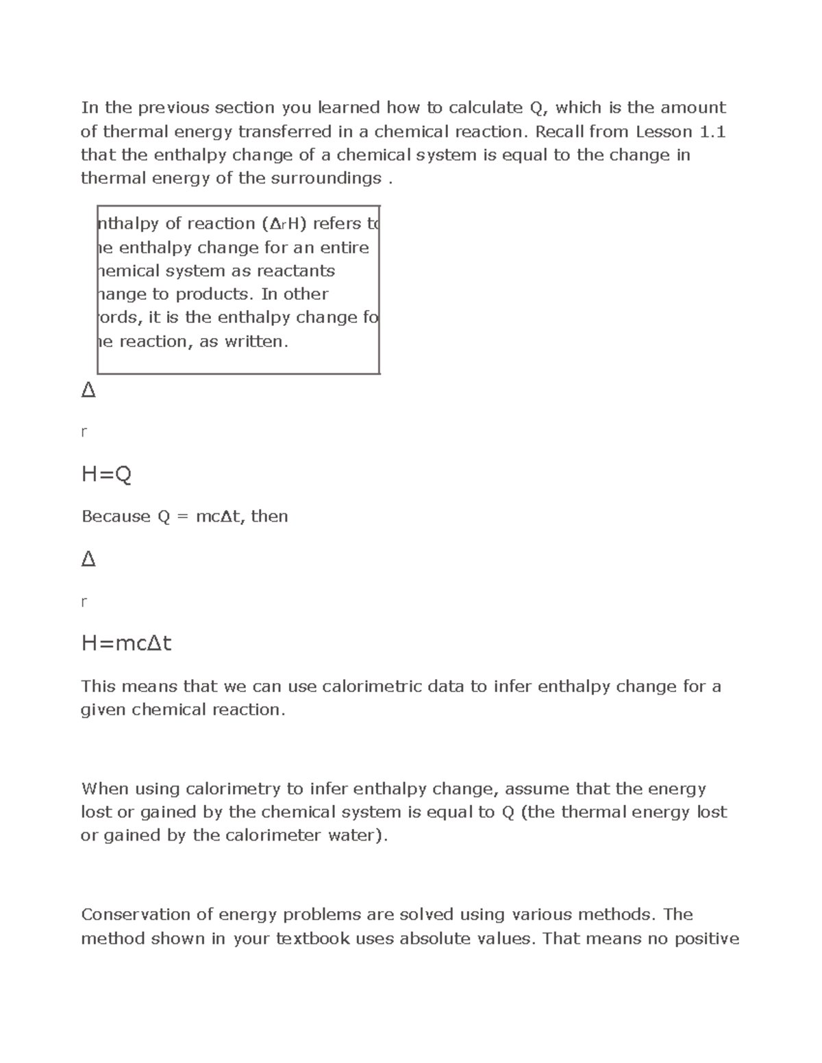 Chemistry notes for In the previous section you learned how to