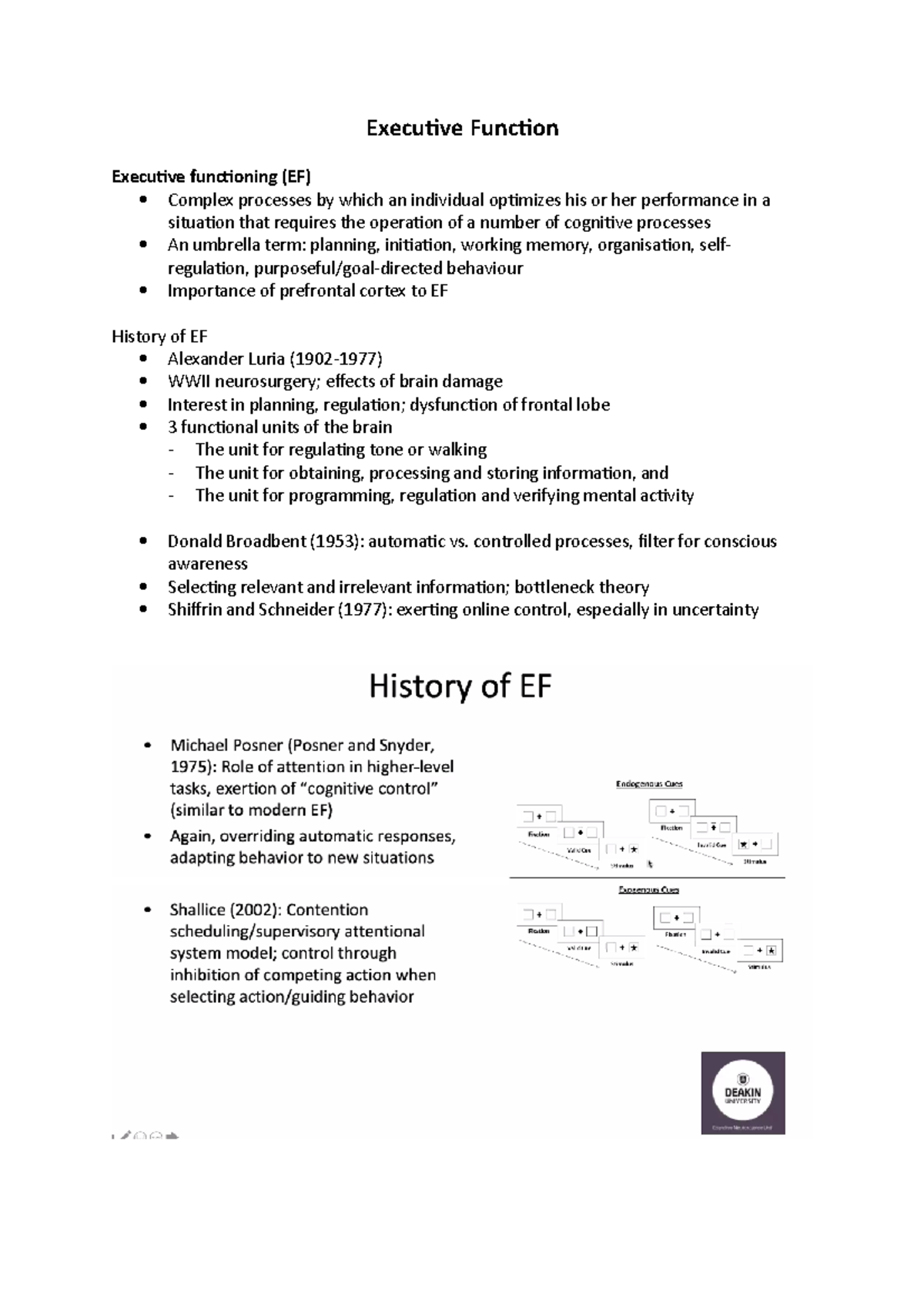 Week 9 - Executive Function - Executive Function Executive functioning ...