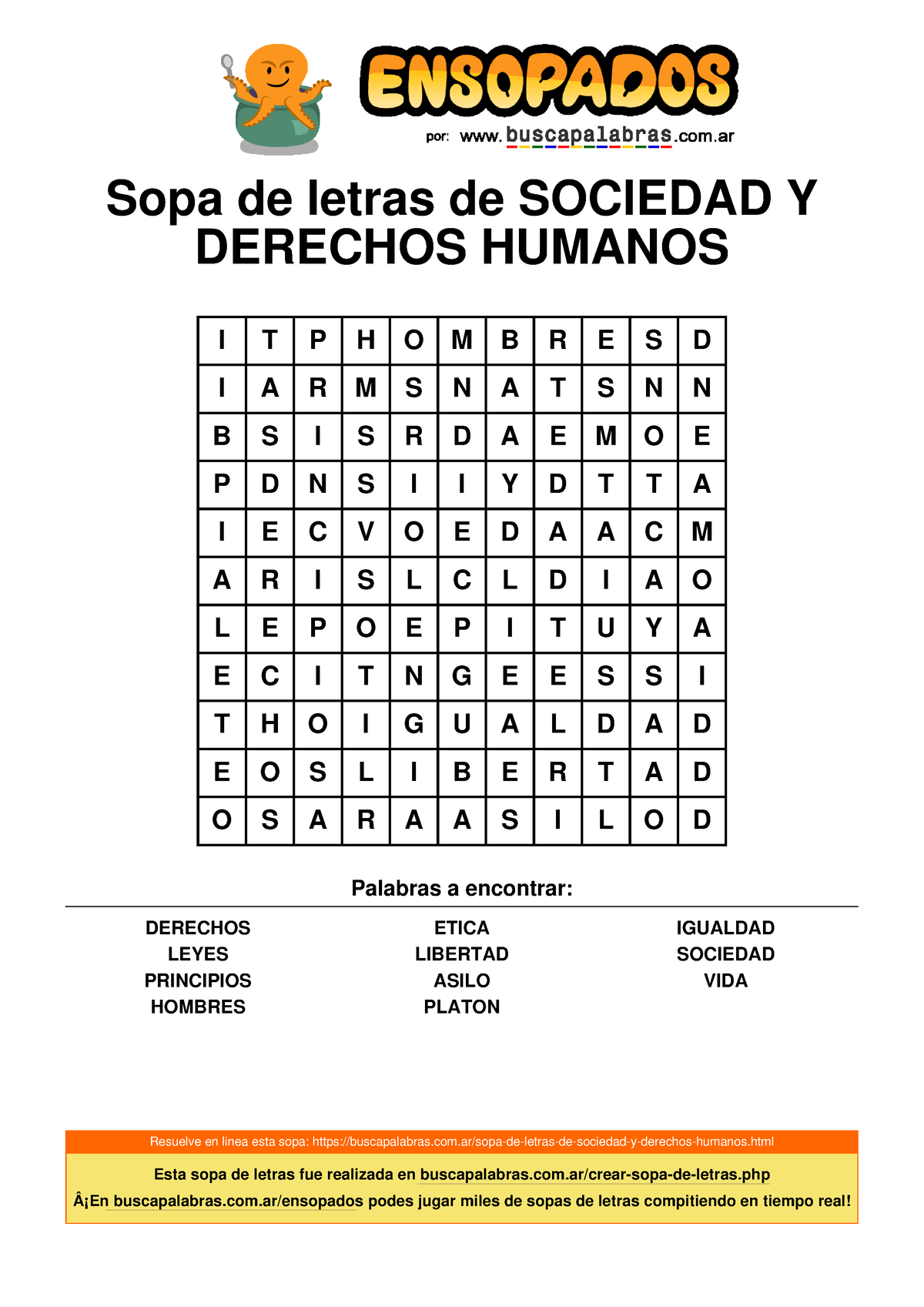 Sopa De Letras De Sociedad Y Derechos Humanos Sopa De Letras De Sociedad Y Derechos Humanos I