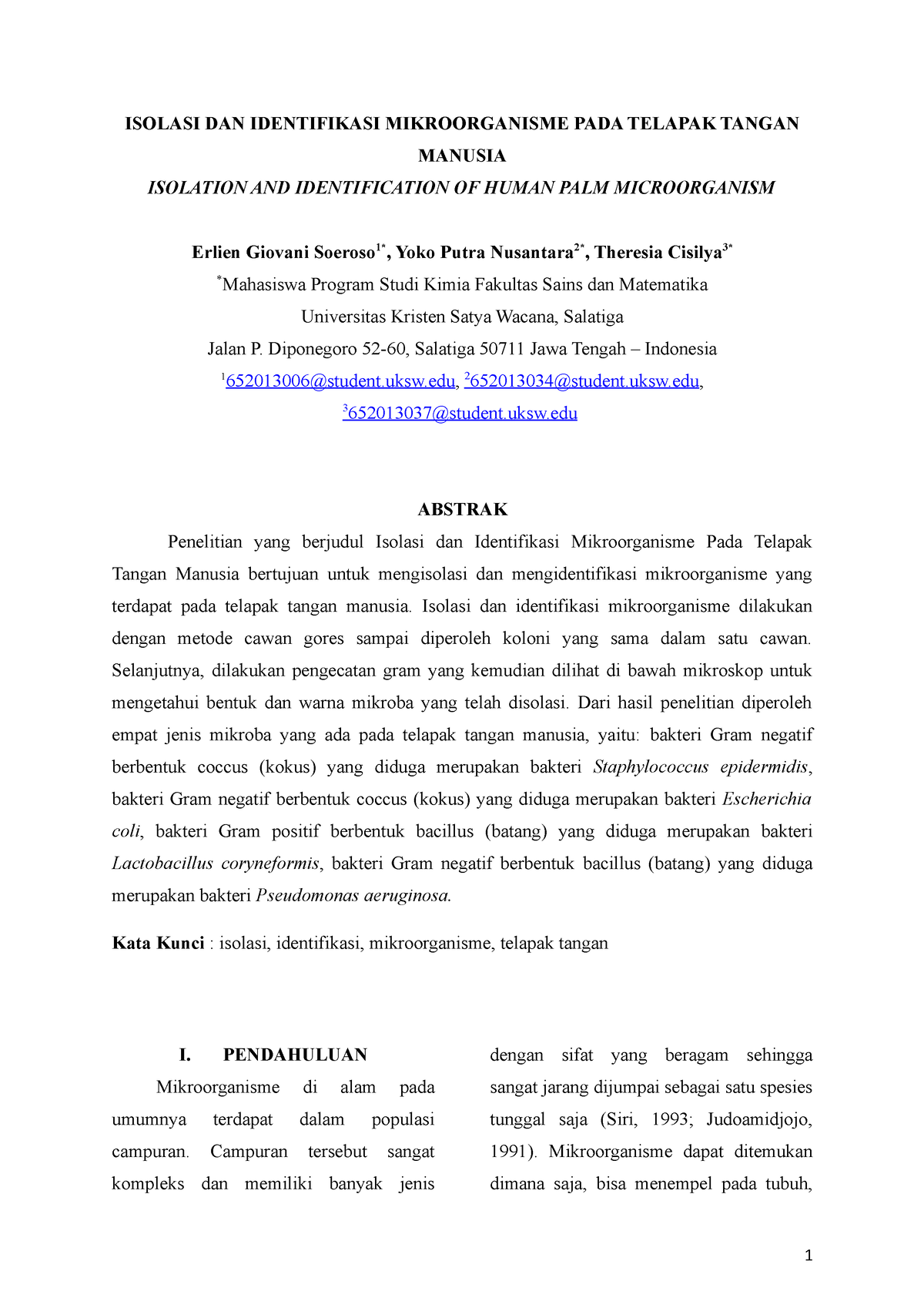 Isolasi DAN Identifikasi Mikroorganisme - ISOLASI DAN IDENTIFIKASI ...