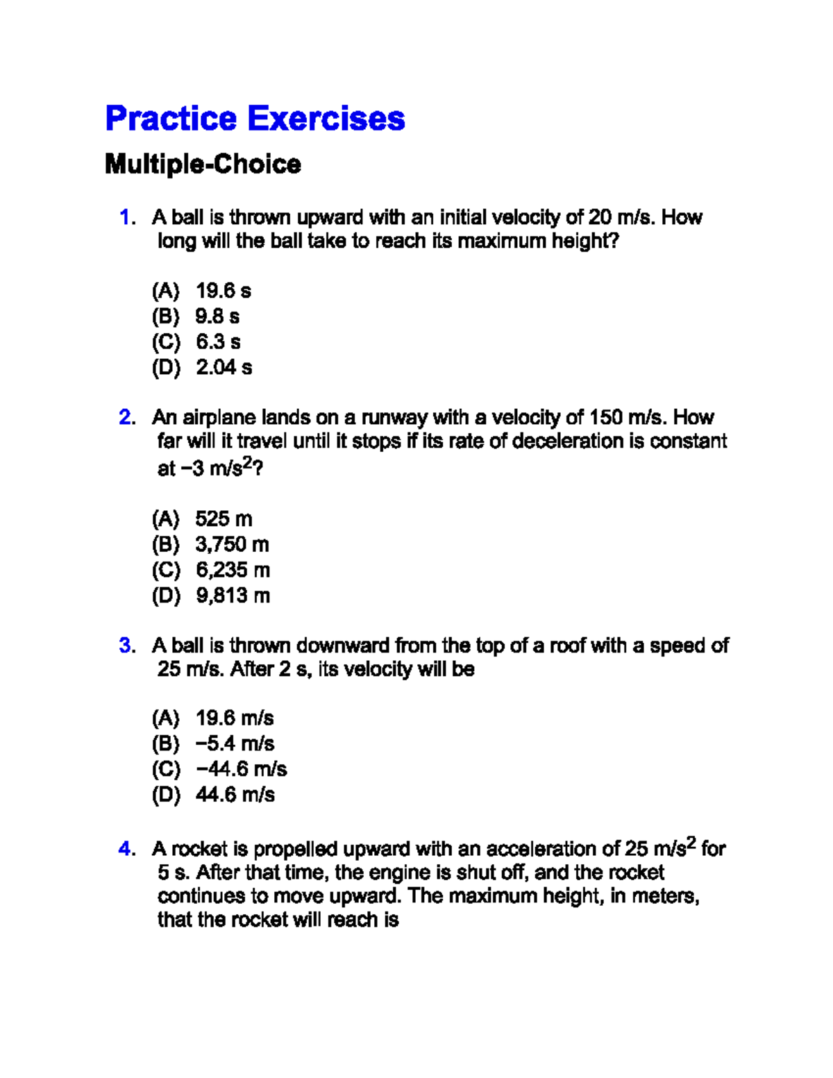 AP-1 Barron 02 Chapter Kinematics - PHYSCS 1210 - Studocu
