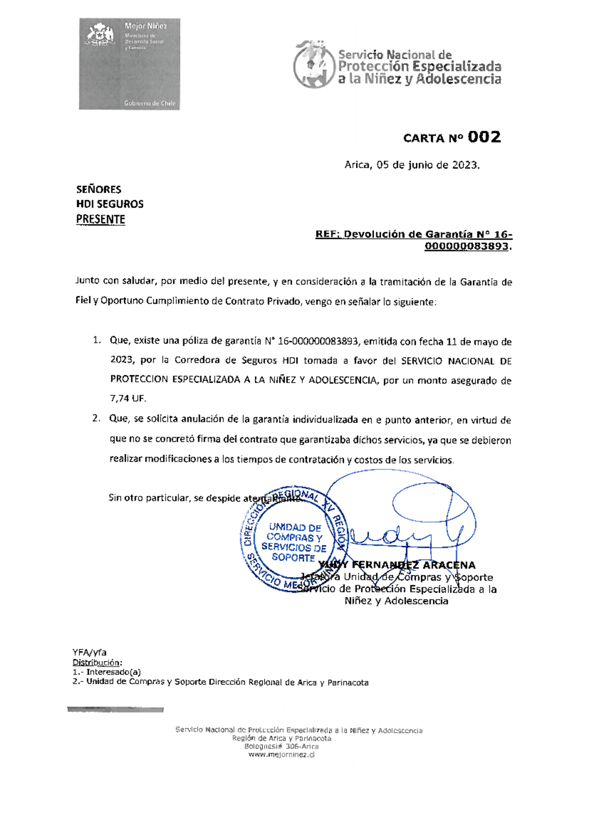 Carta N002 - Control de Gestion - Studocu
