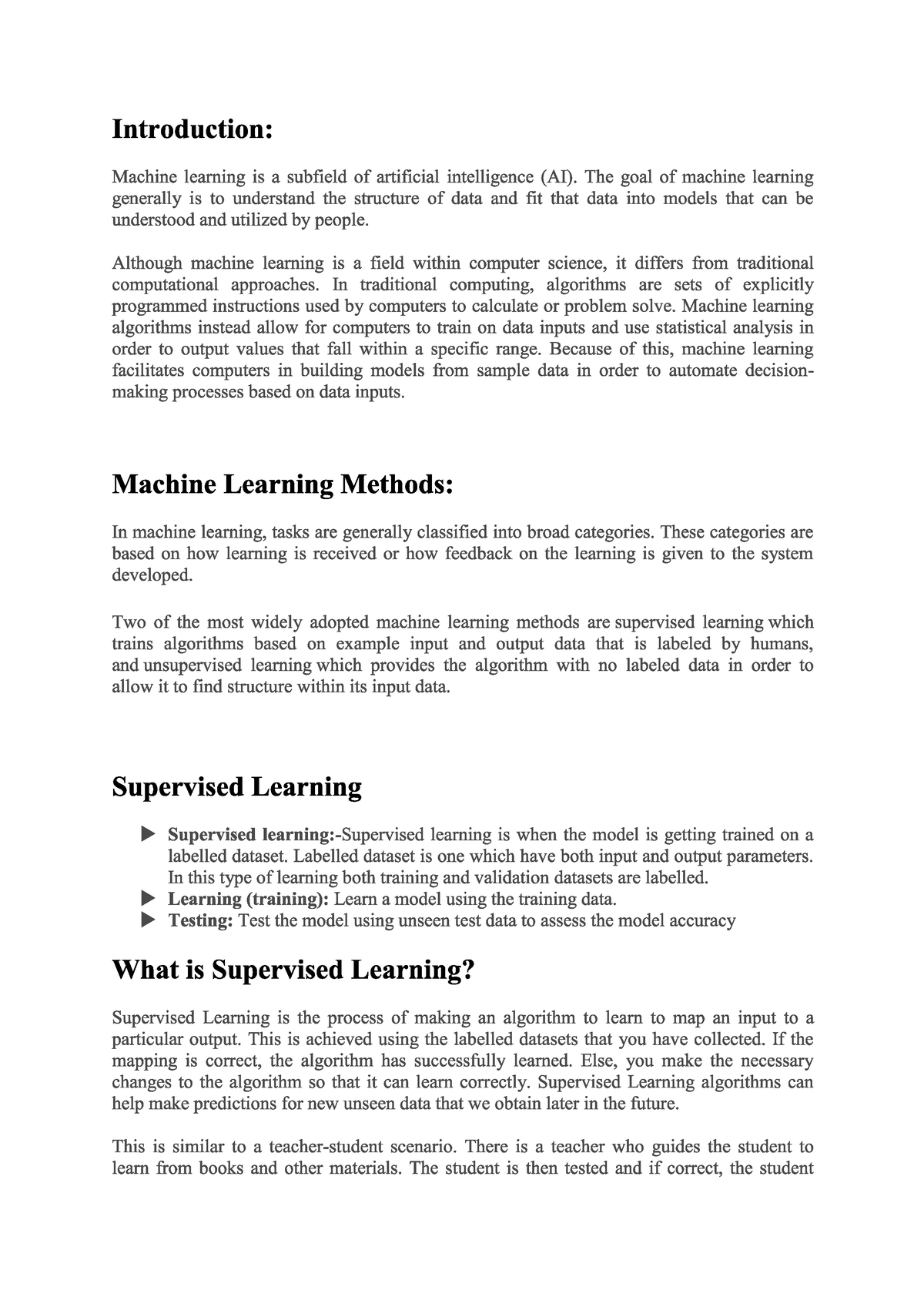 Machine learning unit 1 - Studocu