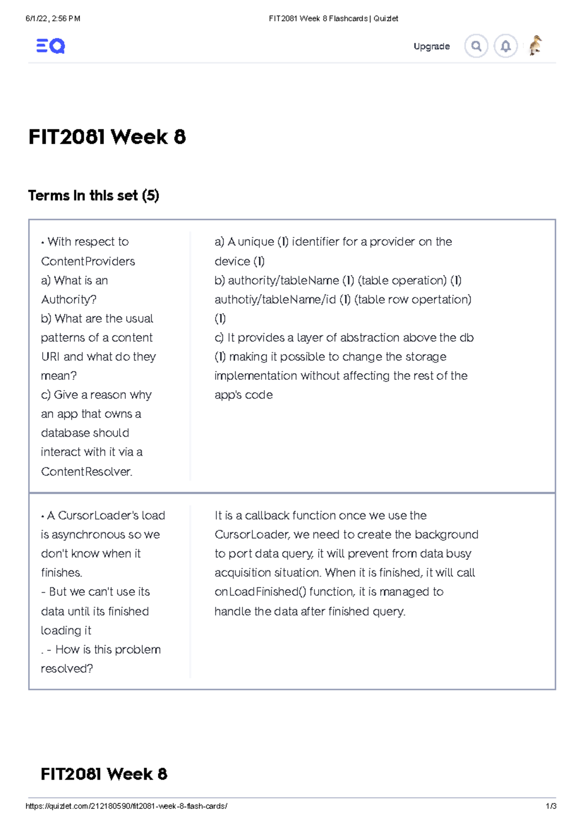 FIT2081 Week 8 Flashcards Quizlet - 6/1/22, 2:56 PM FIT2081 Week 8 ...