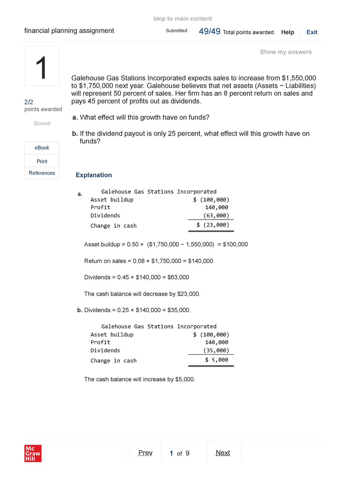 Forecast 1 - FINMAN - EBook Print References 1 2/ Points Awarded Scored ...