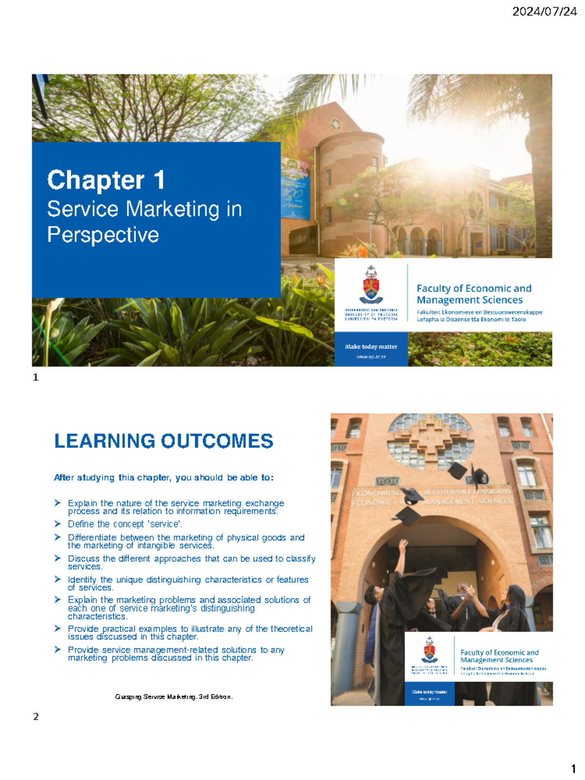 BEM 120 chapter 1 pdf - Lecture notes - Chapter 1 Service Marketing in ...