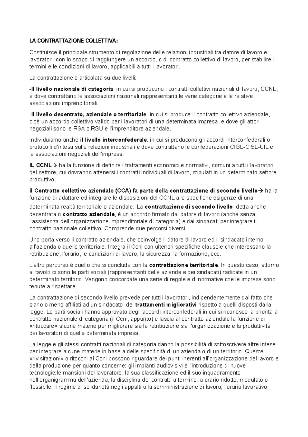 LA Contrattazione Collettiva - LA CONTRATTAZIONE COLLETTIVA ...