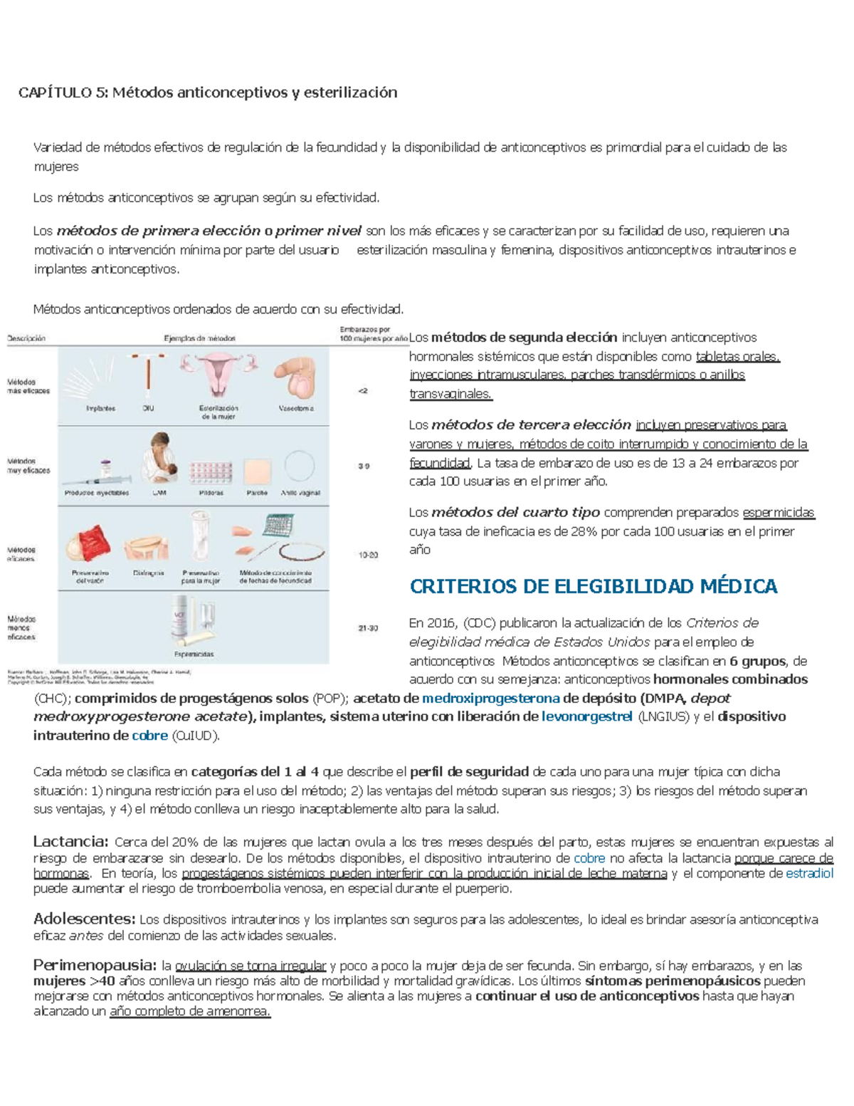 Cap Tulo M Todos Anticonceptivos Y Esterilizaci N Cap Tulo