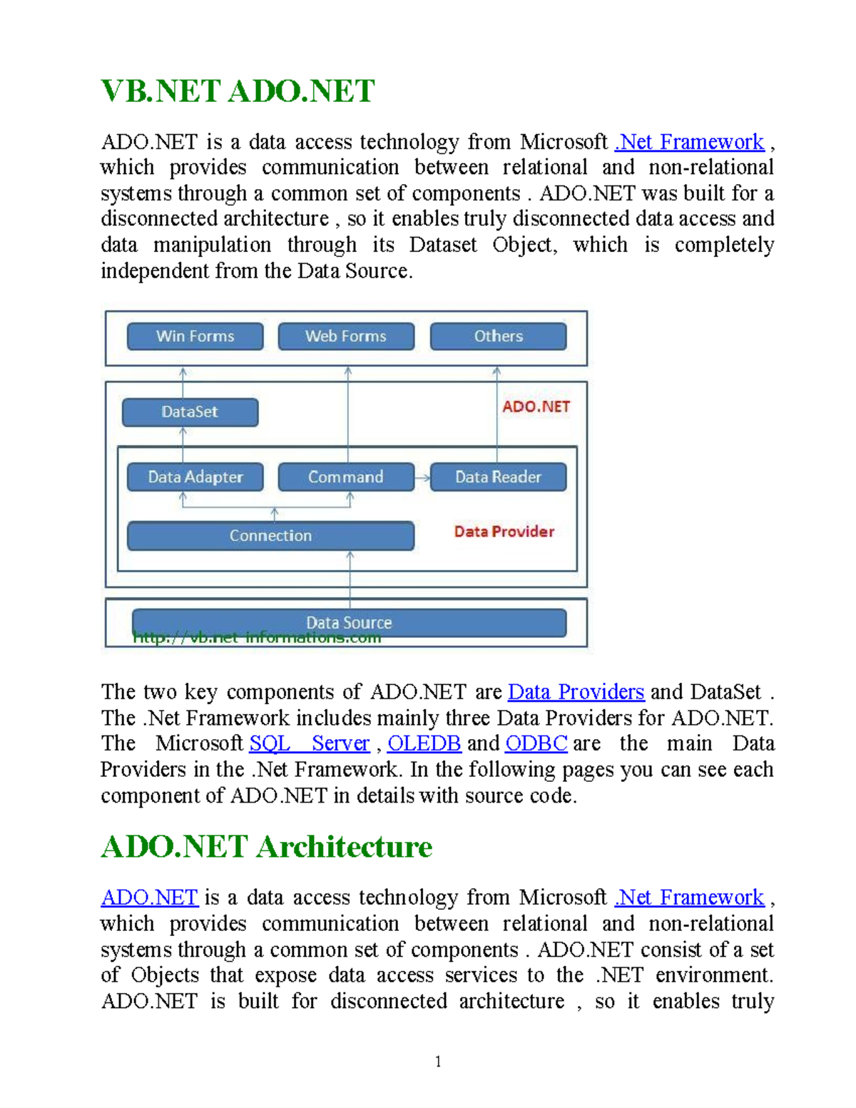 VB.NET Program FLOW Control - VB ADO ADO is a data access technology ...
