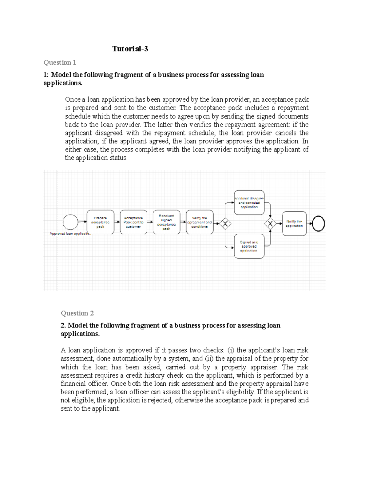 WEEK 3 Tutorial - Very helpful - Tutorial- Question 1 1: Model the ...