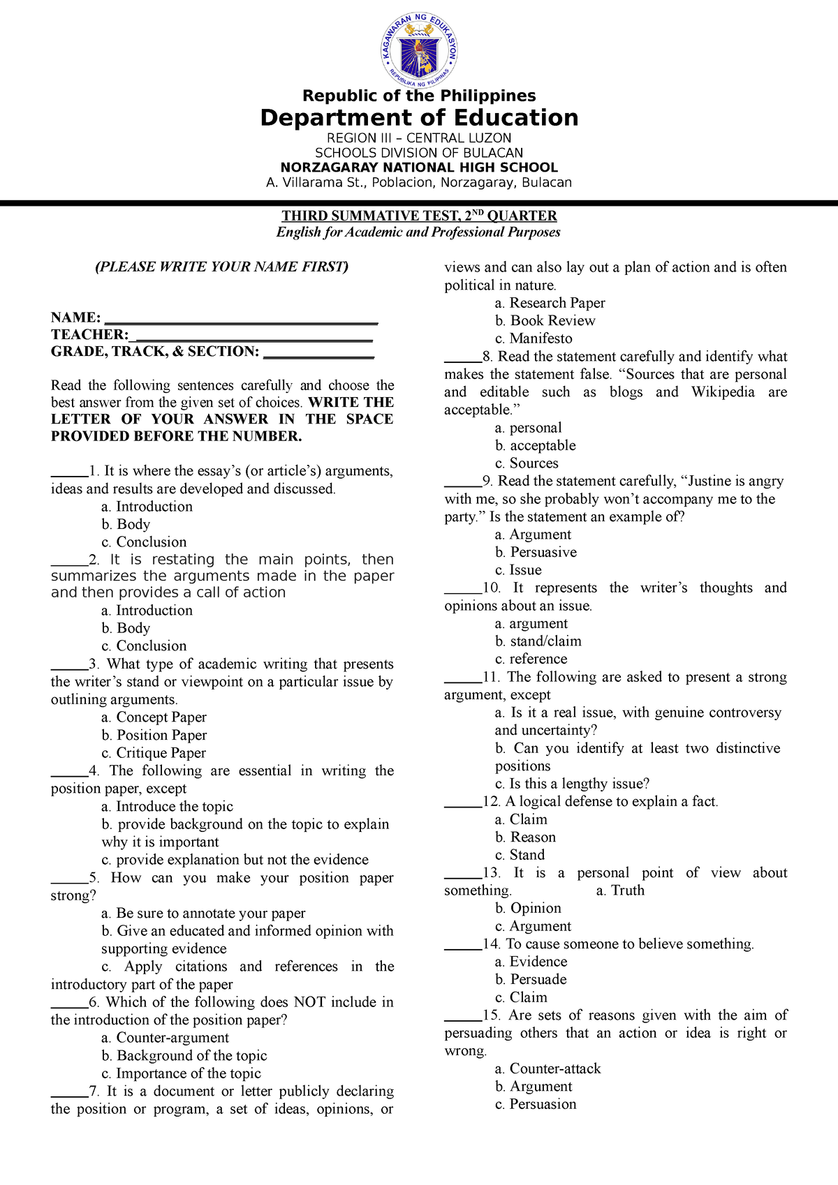 Eapp Summative Test For Module Summarizing Docx Summative Test In Hot Hot Sex Picture 6997