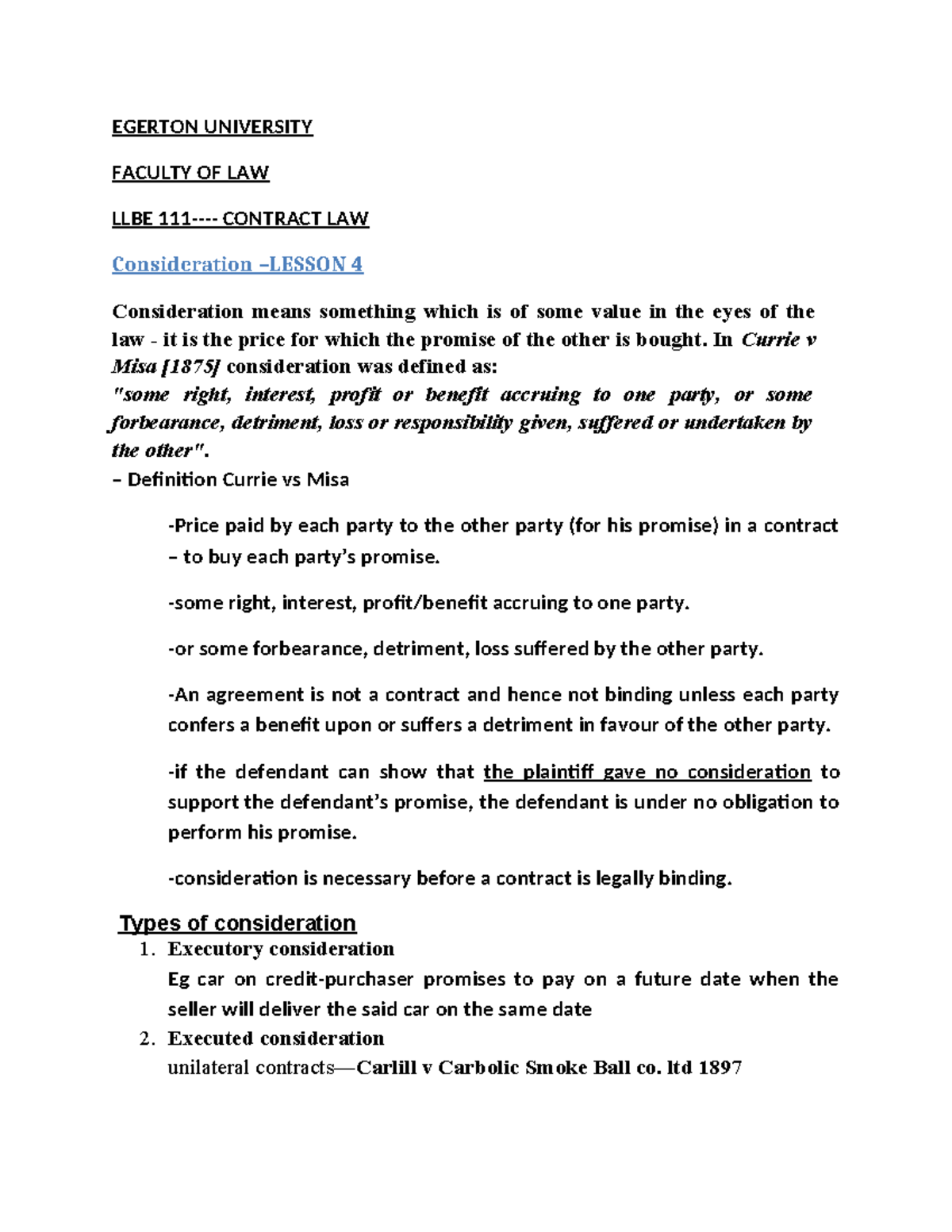 Consideration -LLBE 11- Lesson 4- Projection-final - EGERTON UNIVERSITY ...