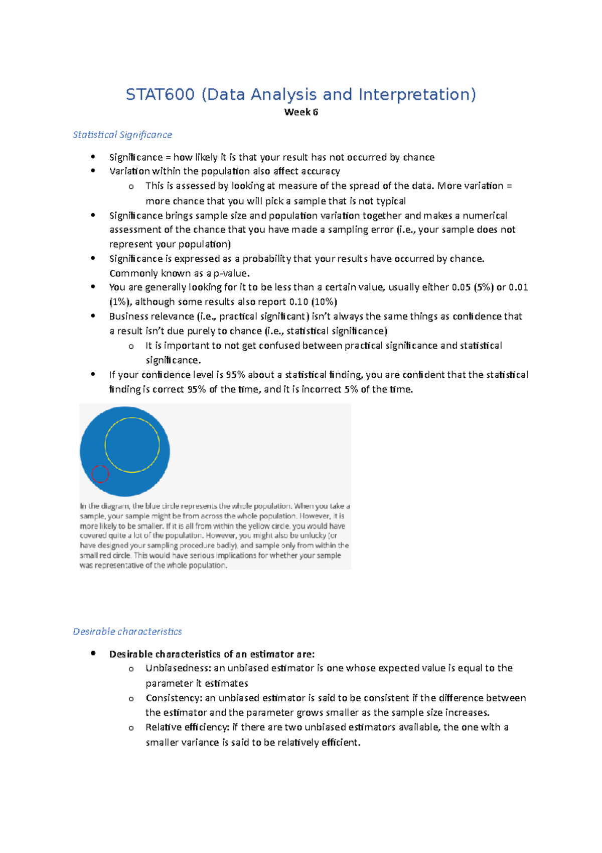 STAT600 - L6 - LECTURE NOTES - STAT600 (Data Analysis and ...
