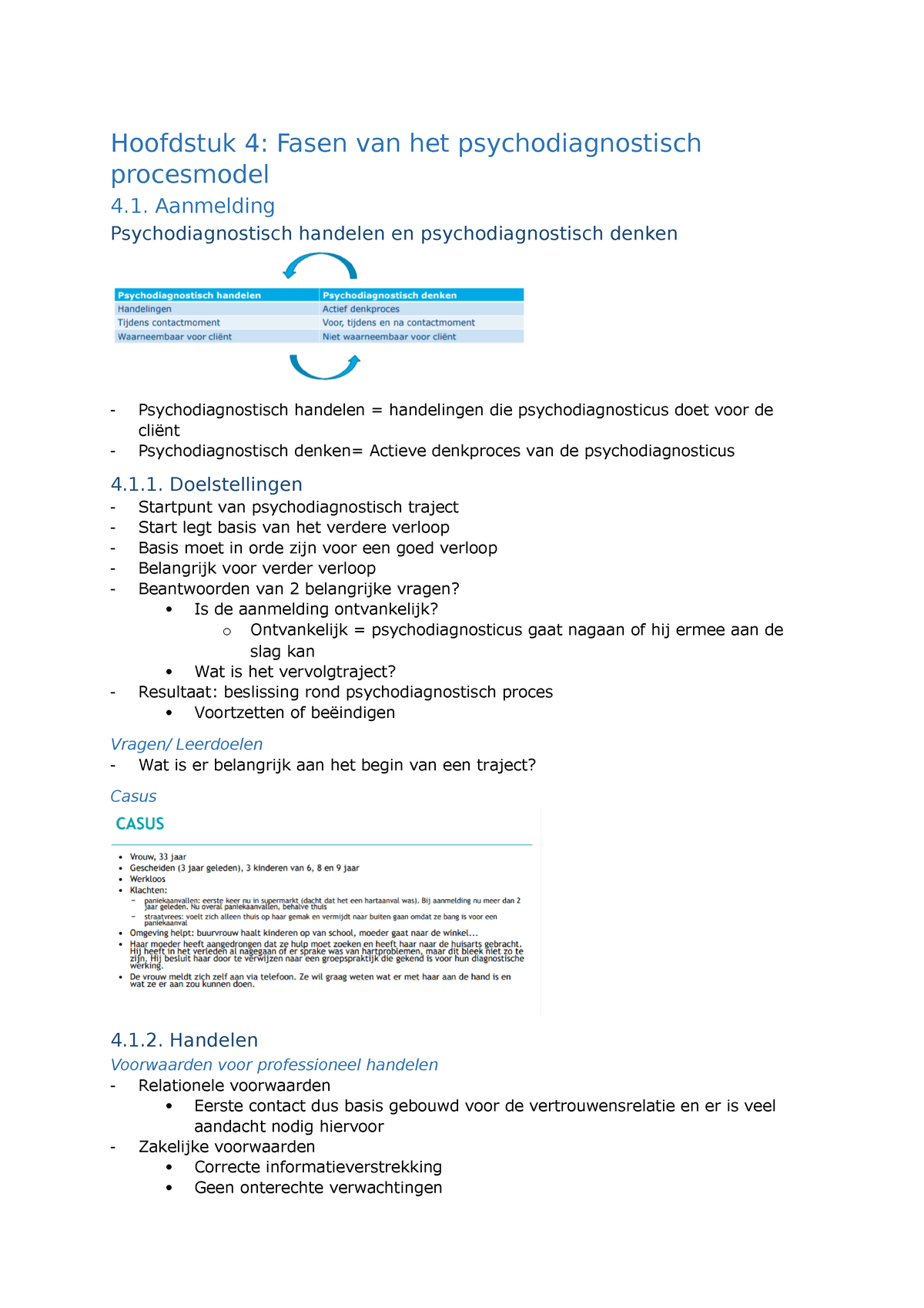 H4 PSD - Samenvatting Psychodiagnostiek 1 - Hoofdstuk 4: Fasen Van Het ...