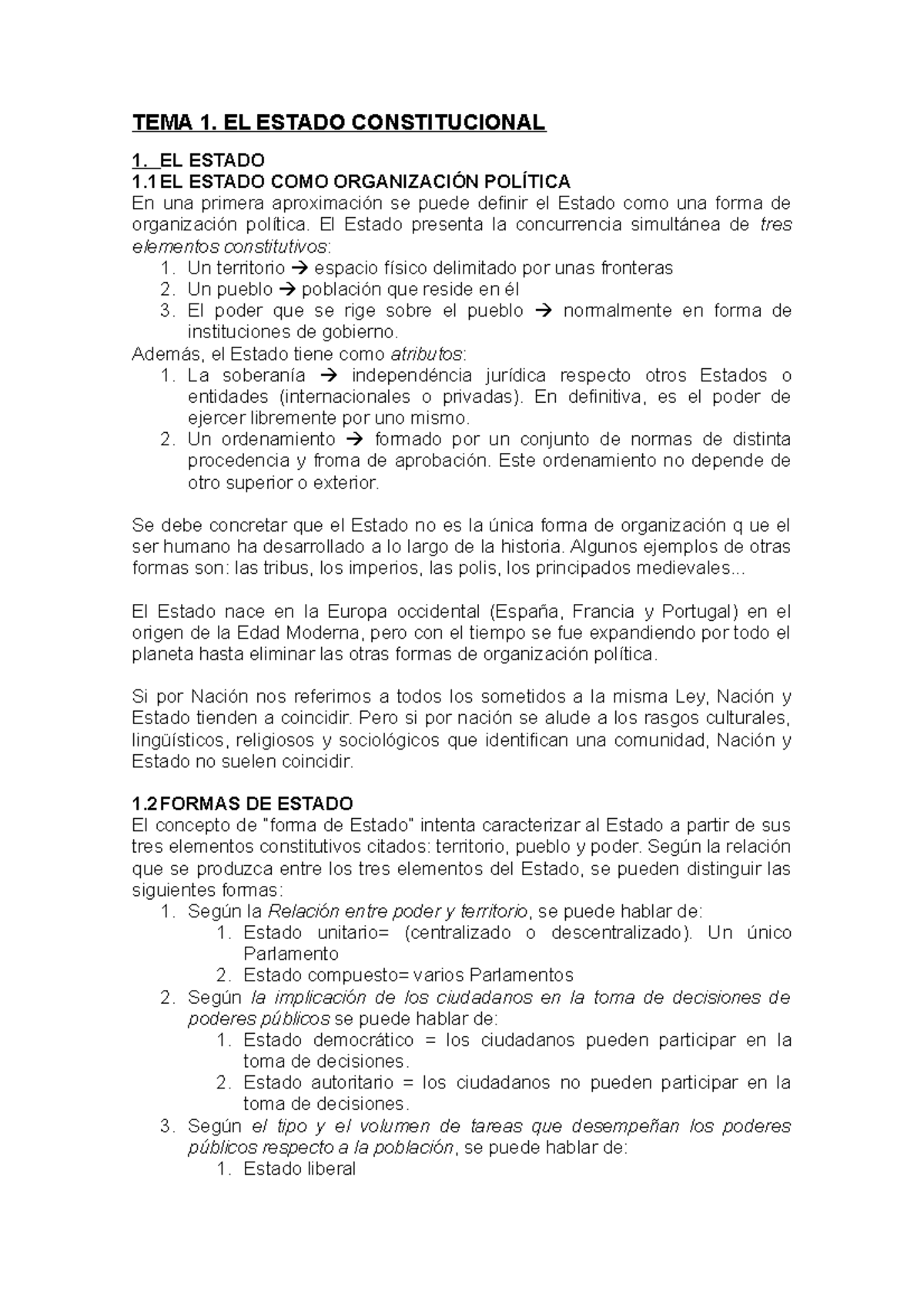 Wuolah-free-DRET Apunts Finals - TEMA 1. EL ESTADO CONSTITUCIONAL 1. EL ...