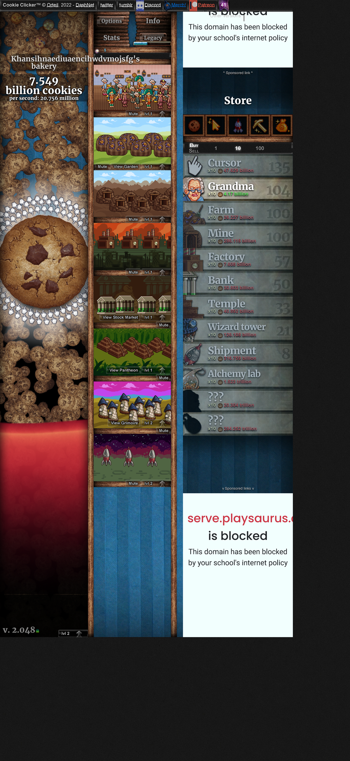 12.959 billion cookies - Cookie Clicker - Cookie Clicker™ © Orteil ...