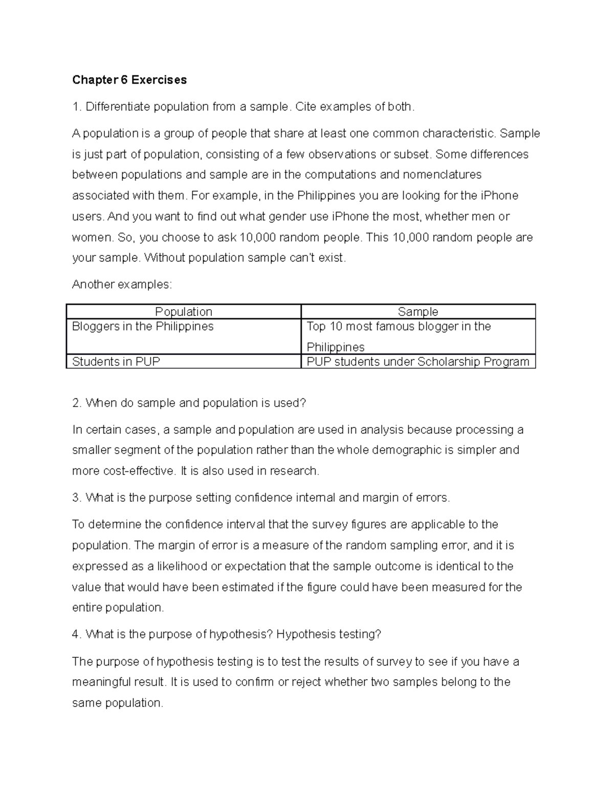 Chapter 6 Statistical Inference: Sampling And Estimation - Chapter 6 ...