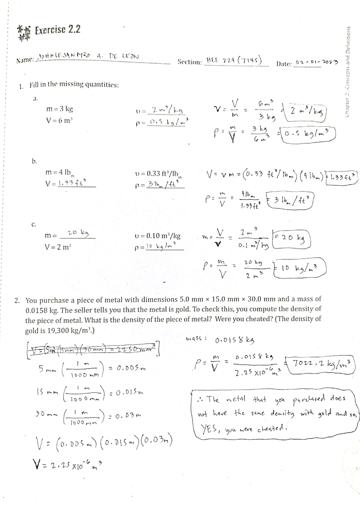 De-Leon BEE224 Exercise-2-2 - Integral Calculus - Studocu