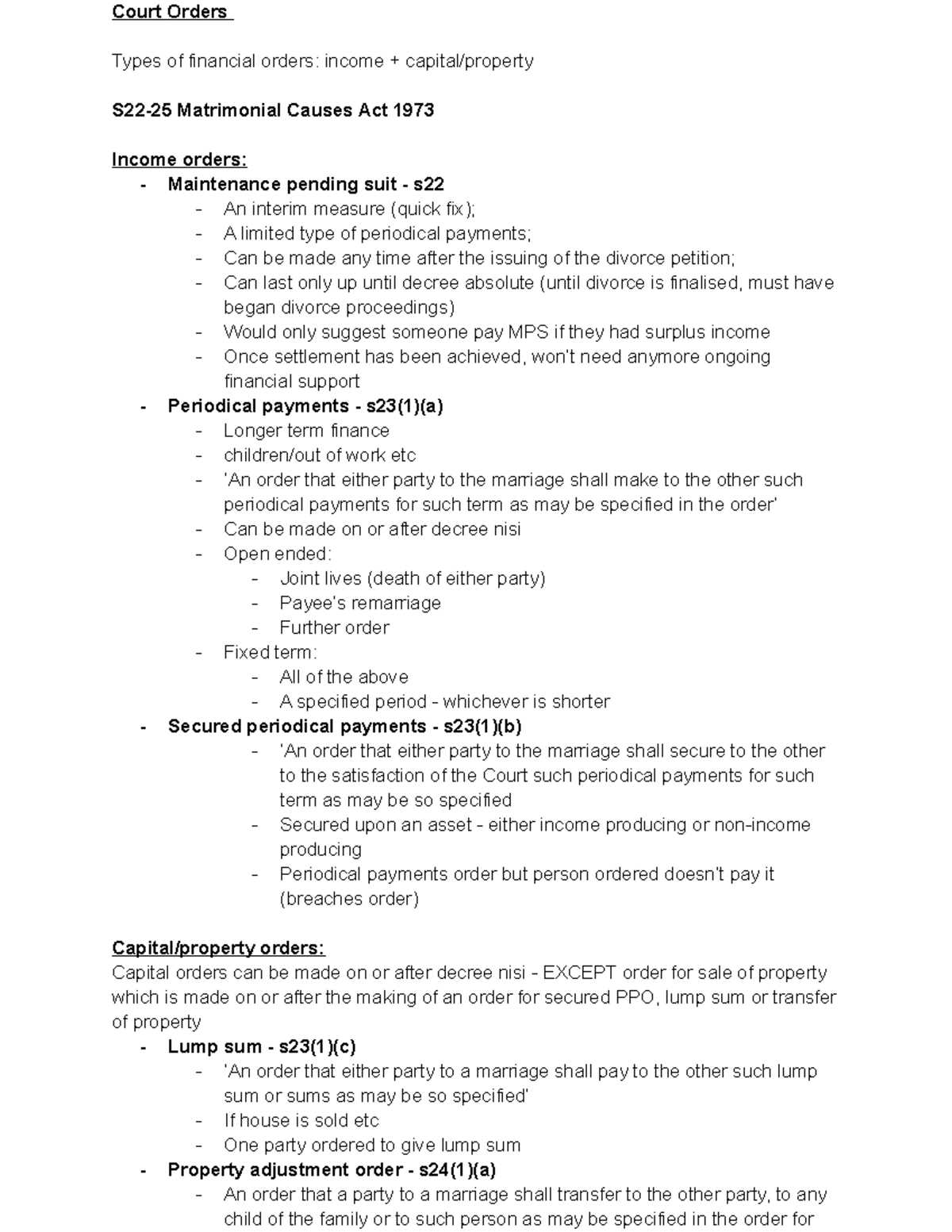 Court Orders Module leader and lecture by Natalie Prowse Court