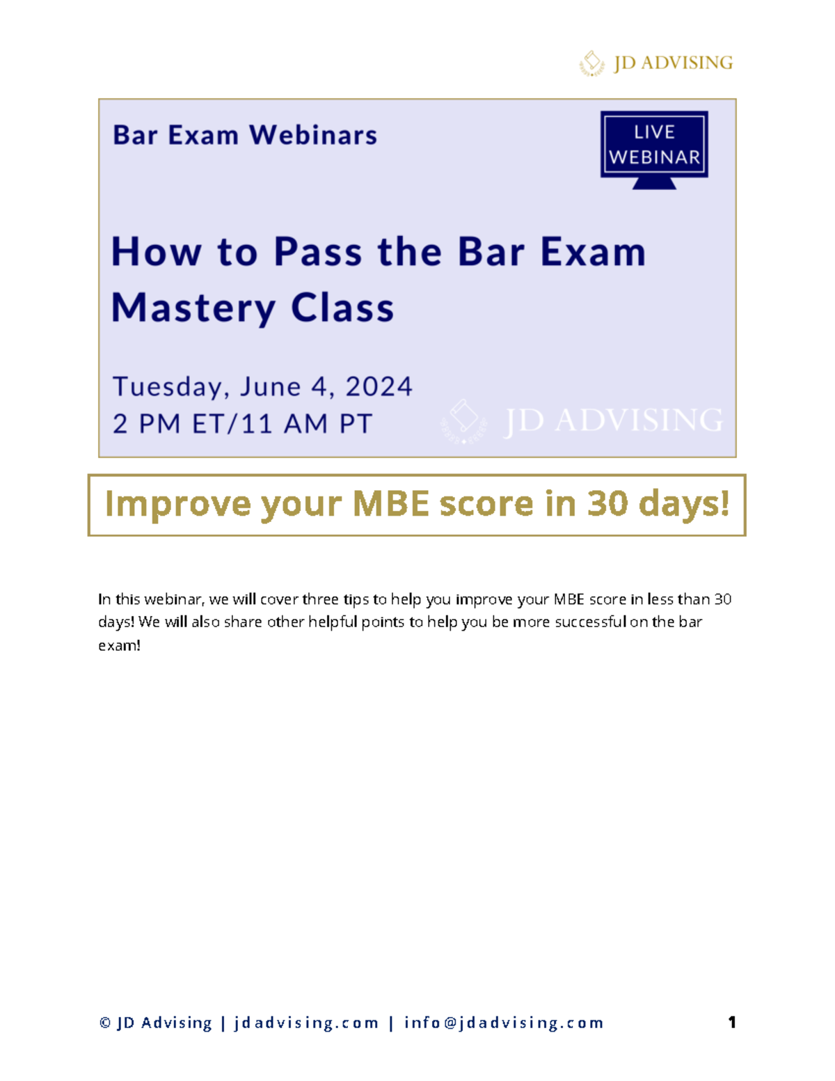 How to Pass the Bar Exam Mastery Class Day 1 June 2024 - Improve your ...