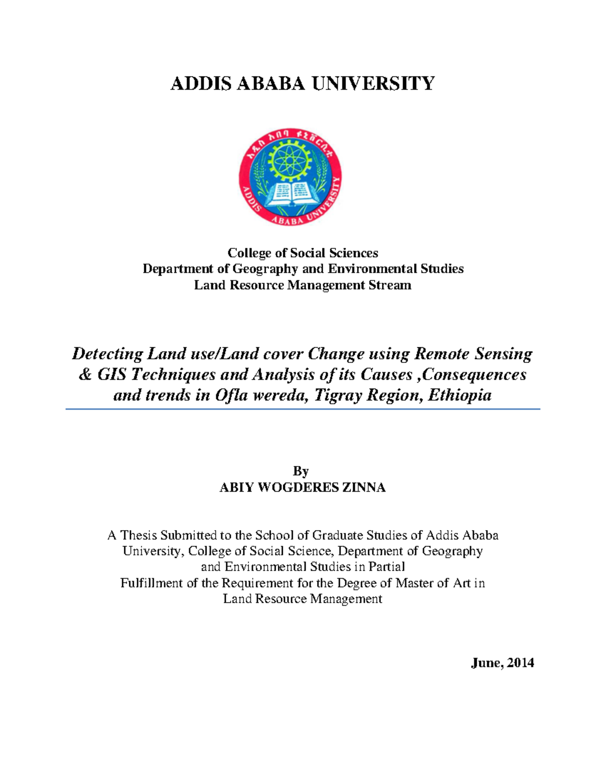 llm thesis addis ababa university