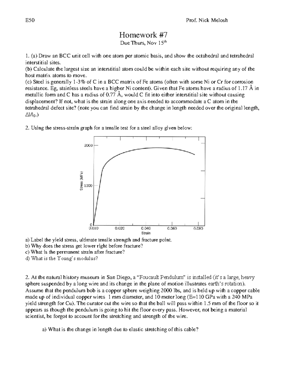Homework+6 - Weekly Assignment - E50 Prof. Nick Melosh Homework Due ...