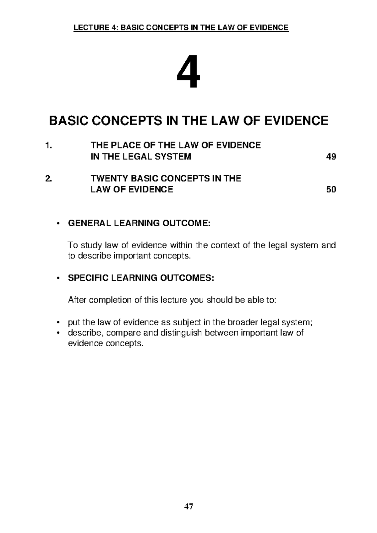 lecture-4-basic-concepts-2022-4-basic-concepts-in-the-law-of-evidence