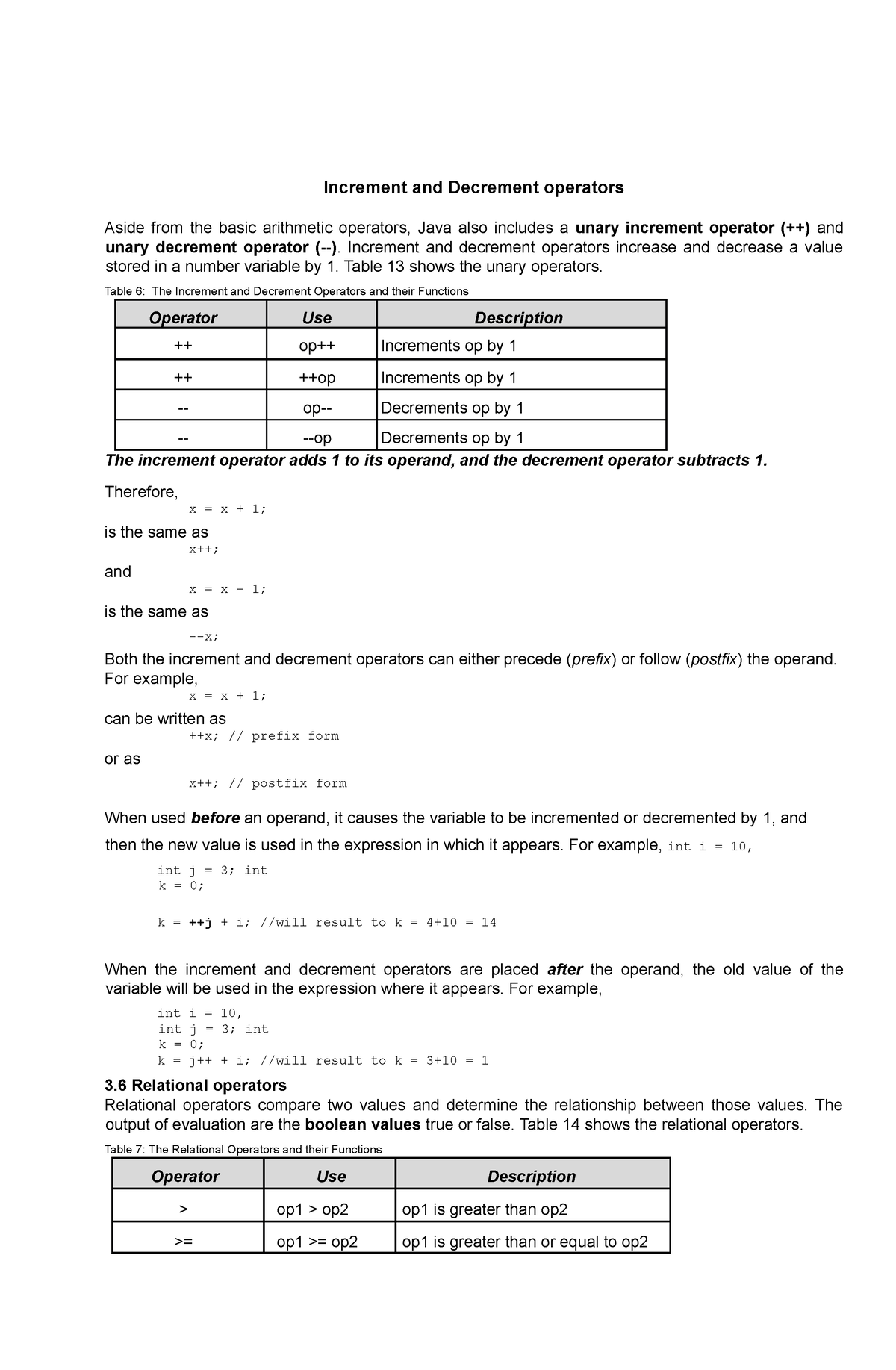 Increment And Decrement Operators - Increment And Decrement Operators ...