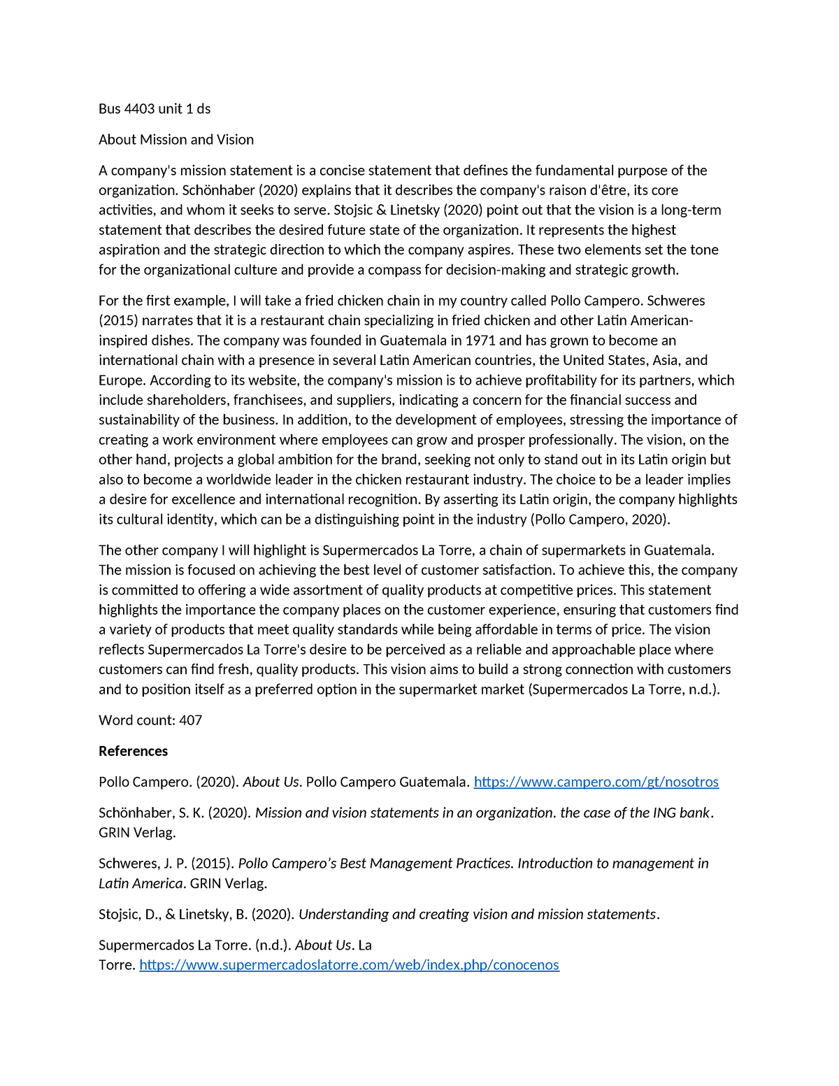 Bus 4403 Unit 1 - Discussion Assignment 1 - Bus 4403 Unit 1 Ds About ...