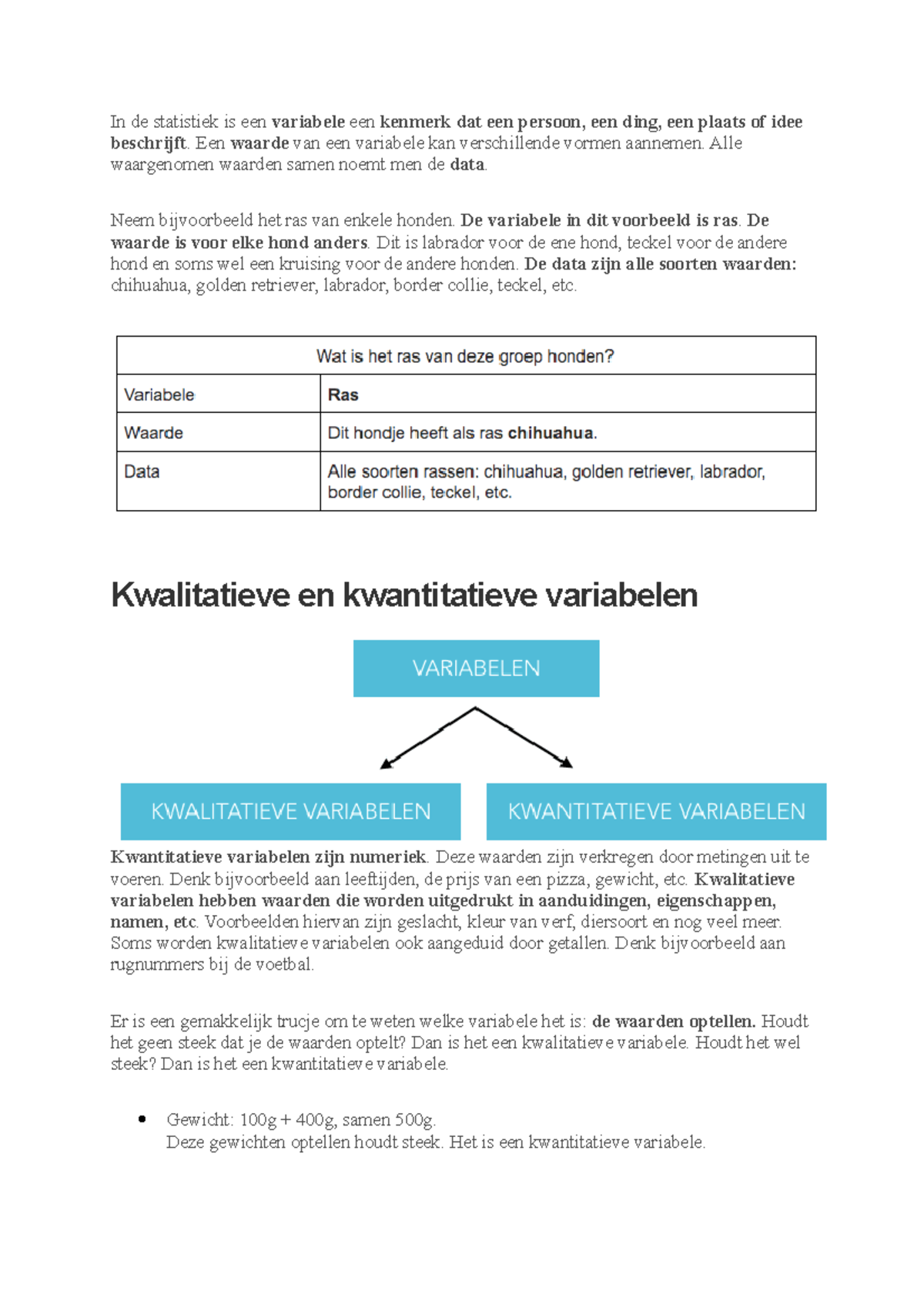 Statistiek Uitleg Begrippen - In De Statistiek Is Een Variabele Een ...